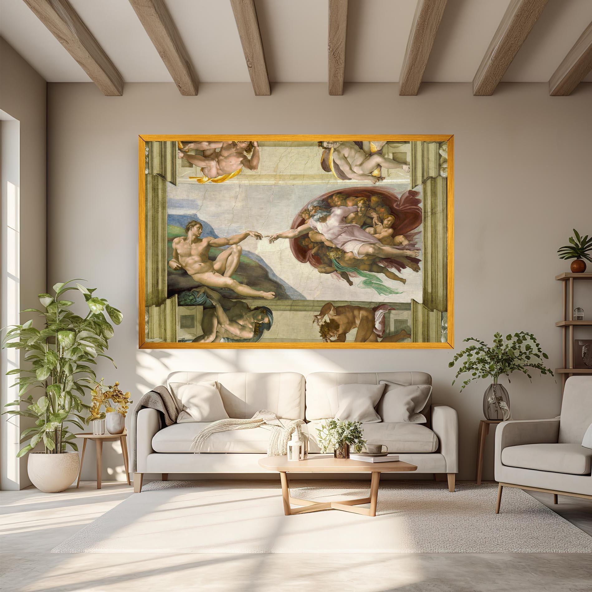 Leinwandbild Creacion De Adam mockup 6