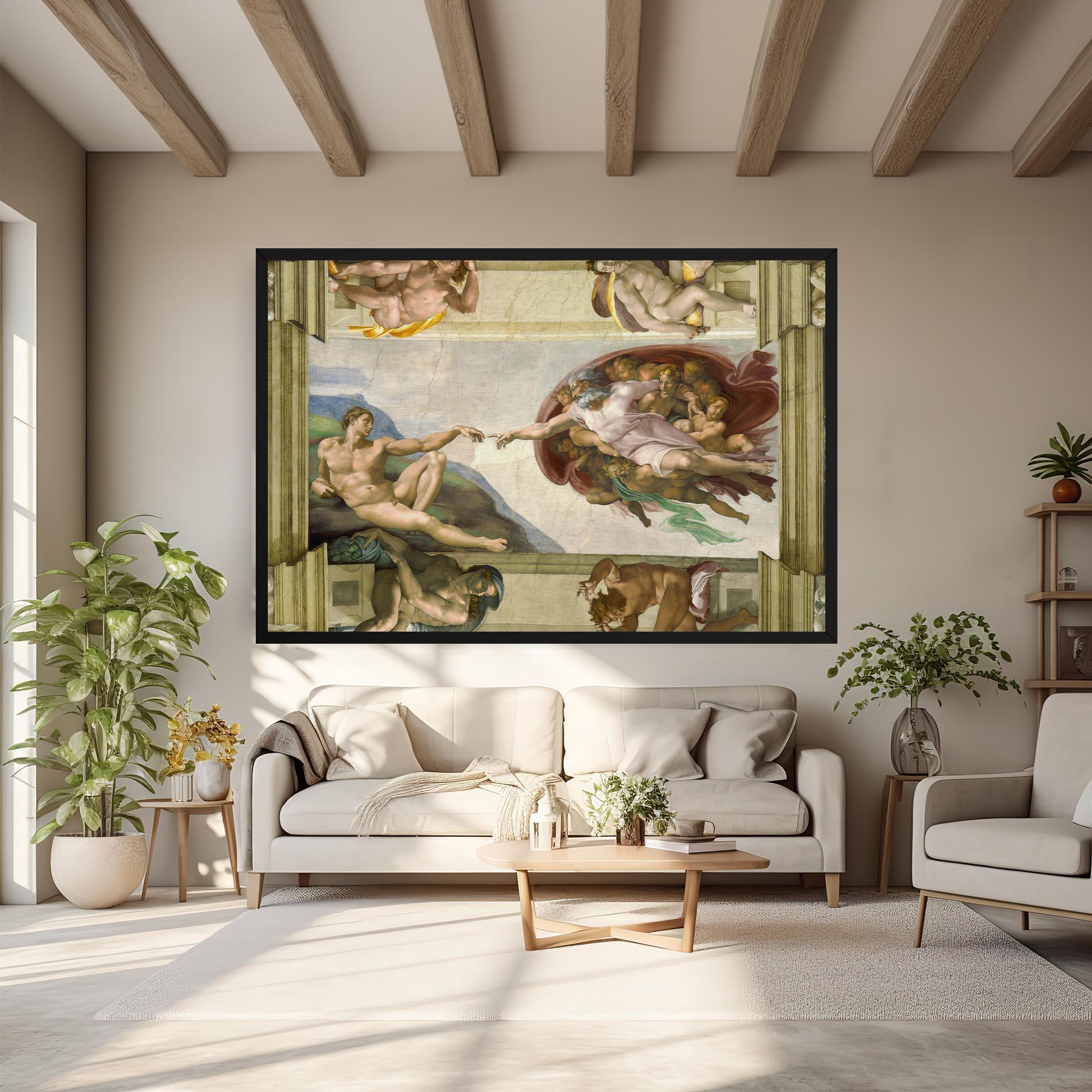 Leinwandbild Creacion De Adam mockup 6