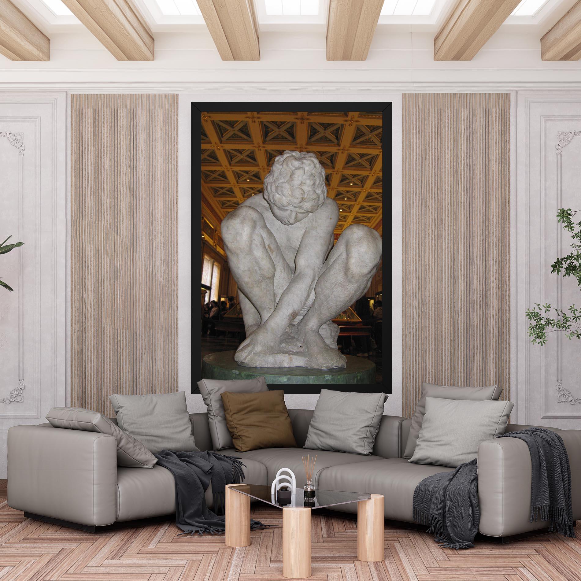 Leinwandbild Crouching Boy mockup 6