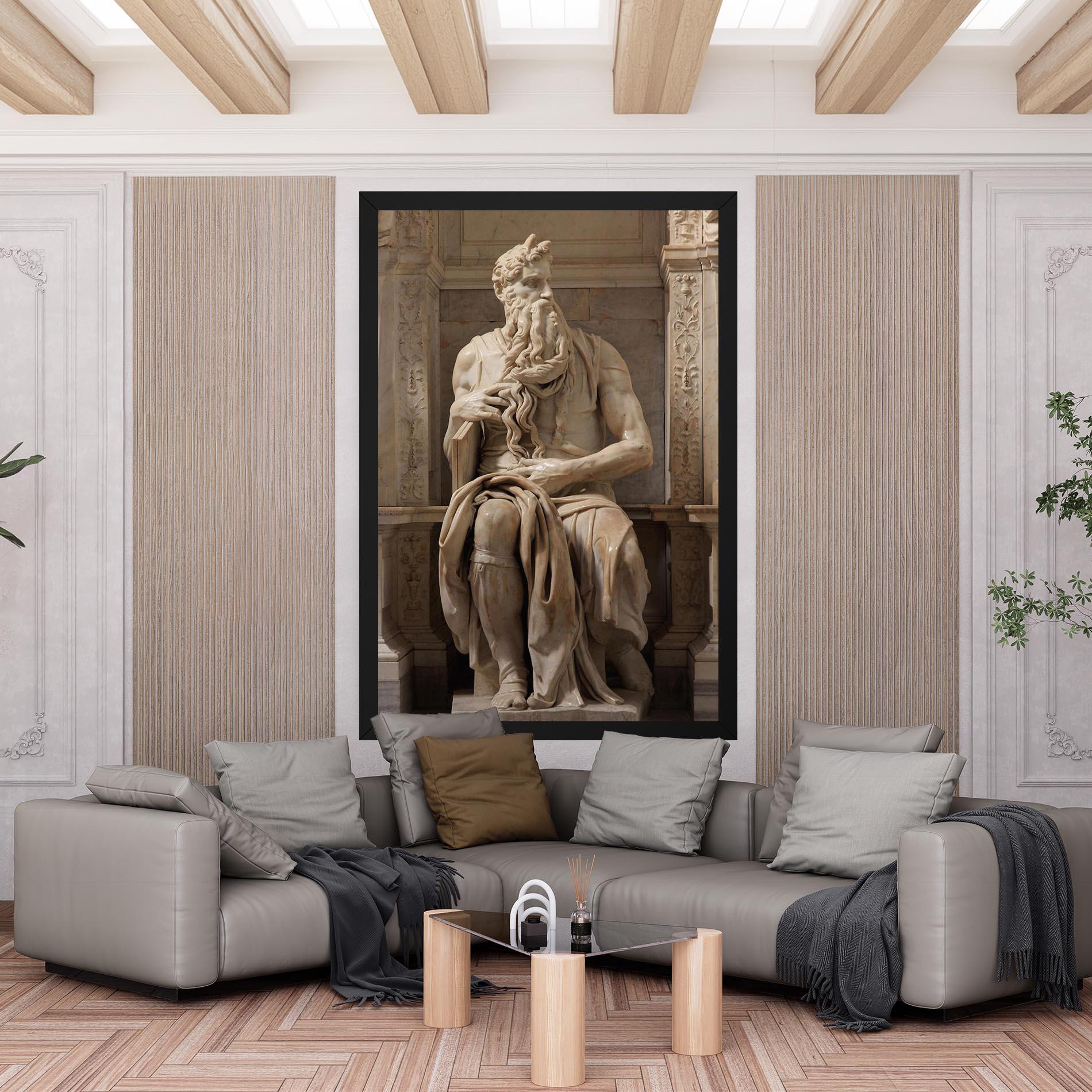 Leinwandbild Statue Moses mockup 6