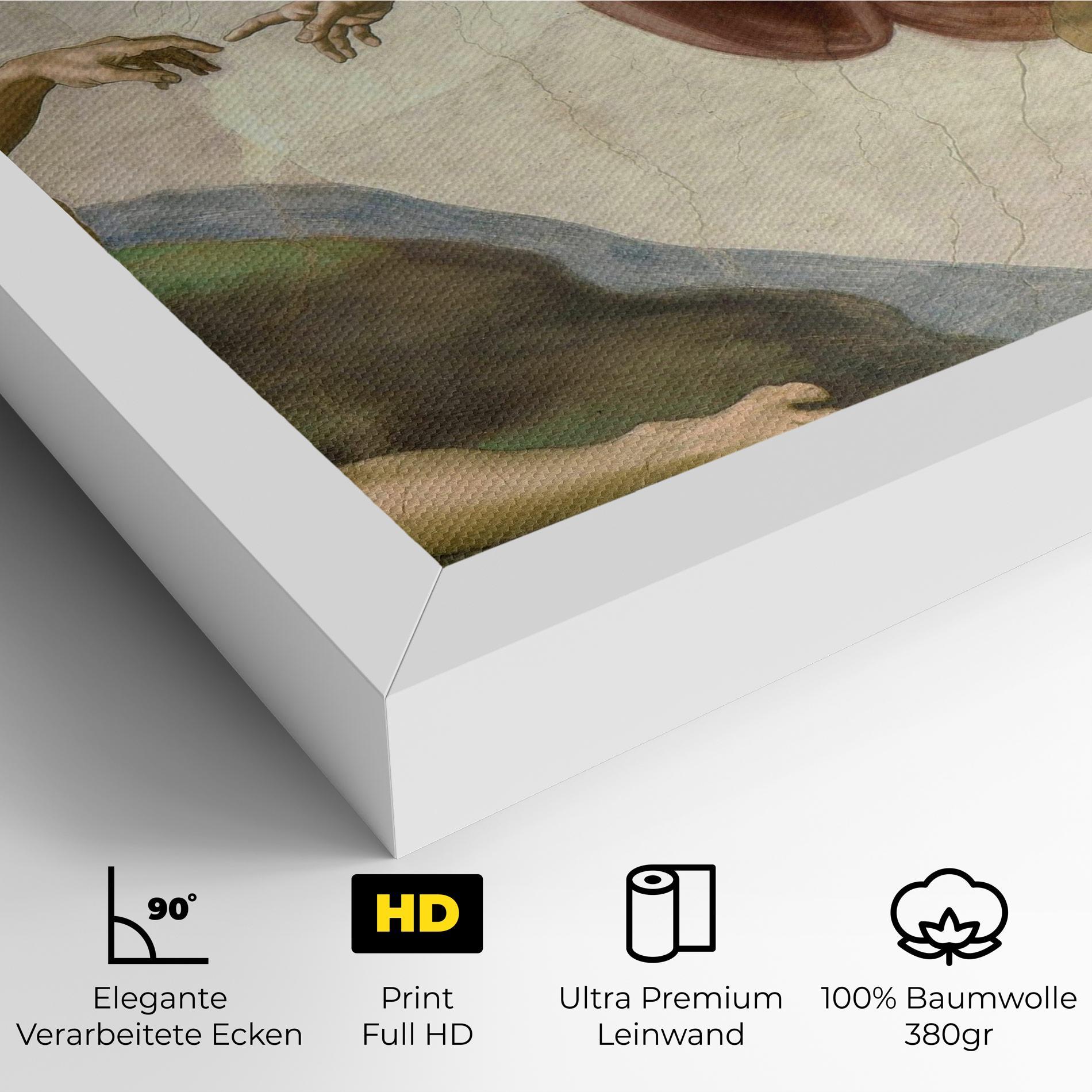 Leinwandbild The Creation Of Adam mockup 4
