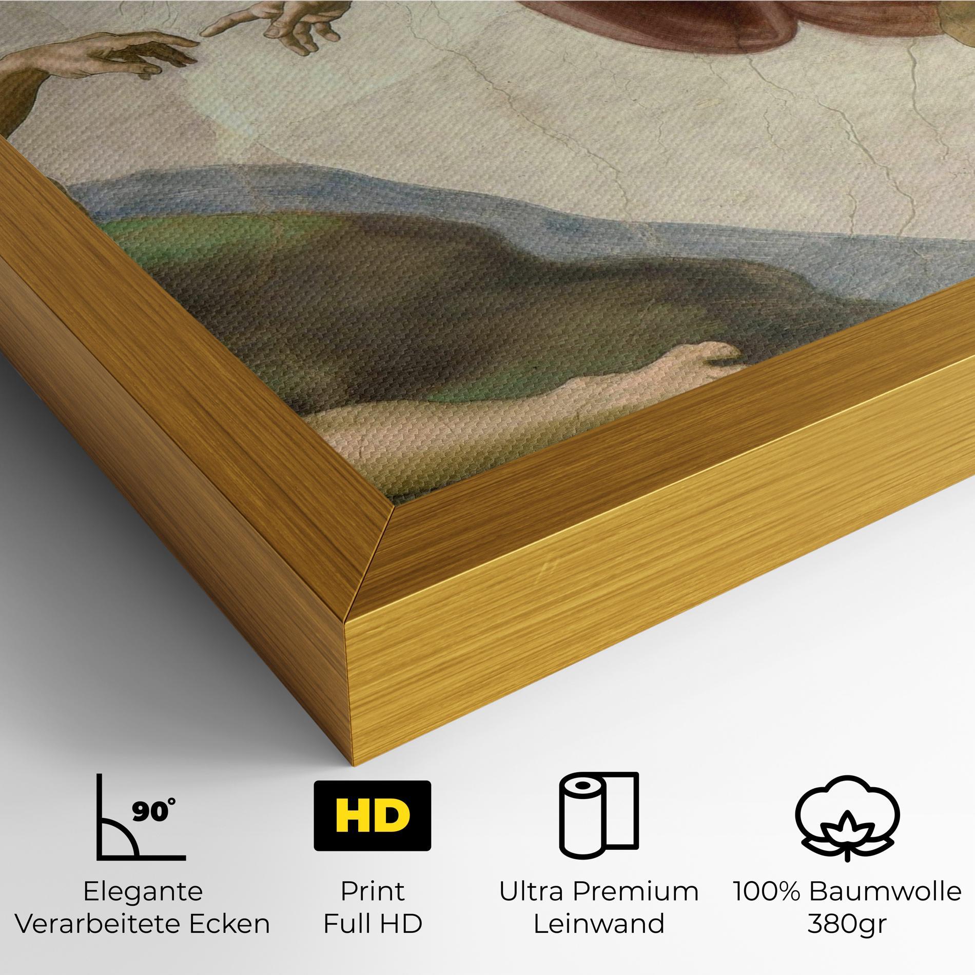 Leinwandbild The Creation Of Adam mockup 4