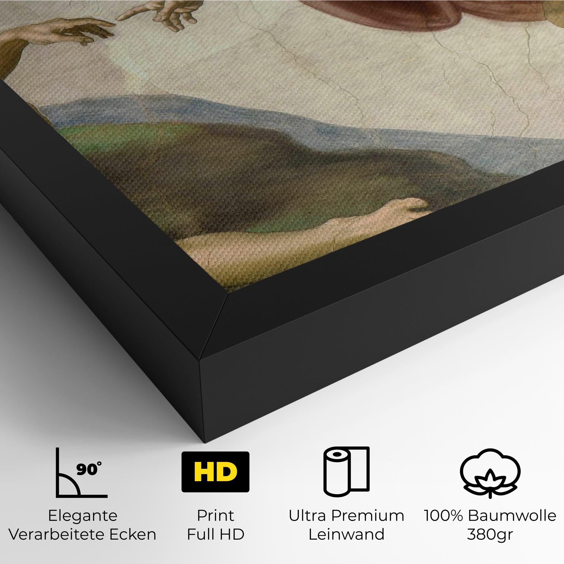 Leinwandbild The Creation Of Adam mockup 4