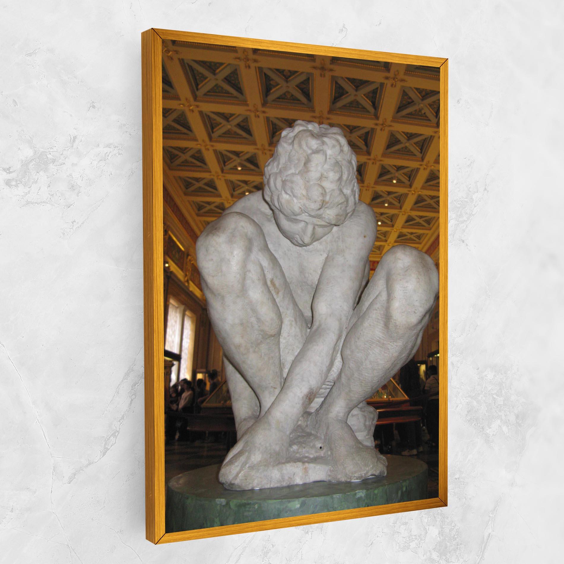 Leinwandbild Crouching Boy mockup 1