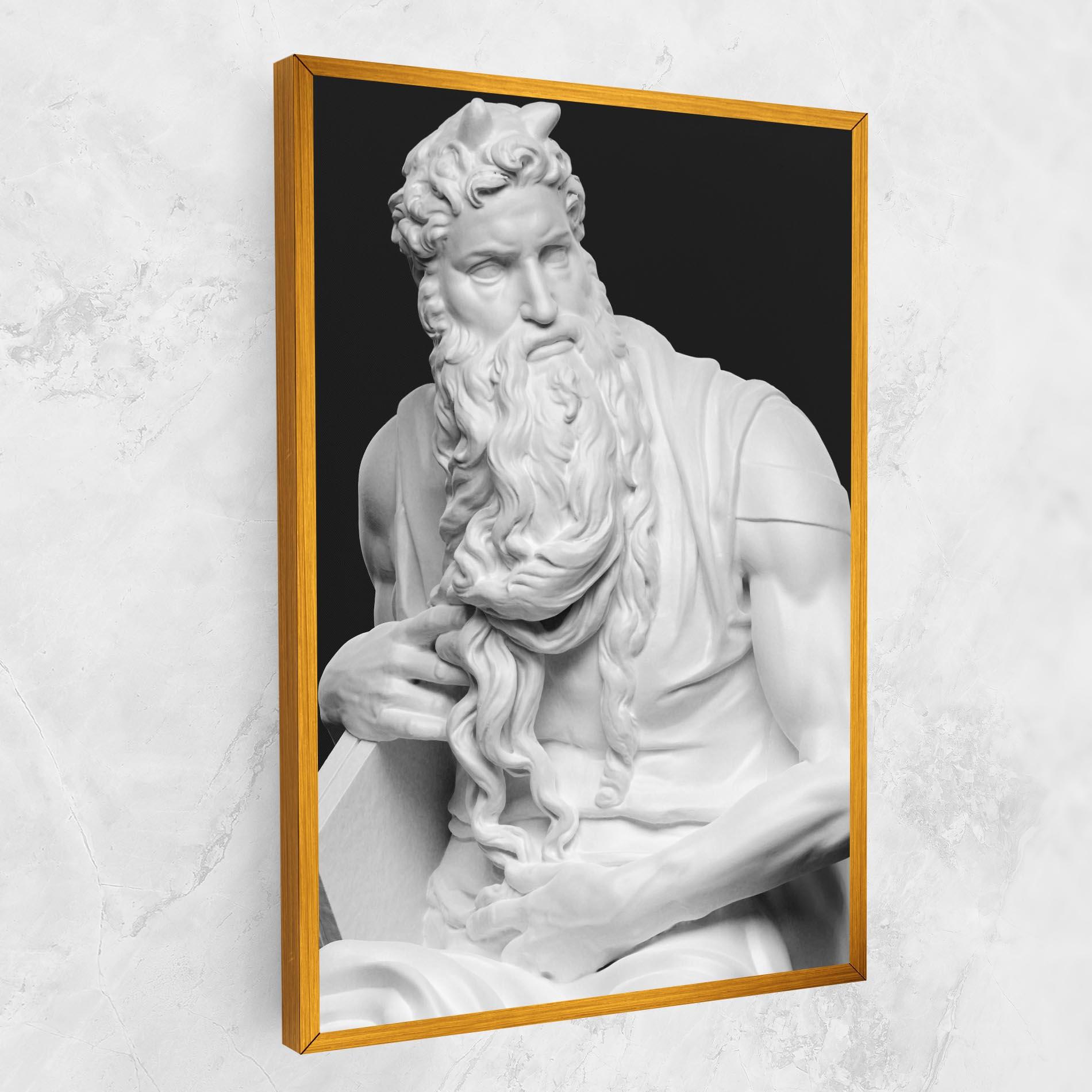 Leinwandbild Moses Statue mockup 1