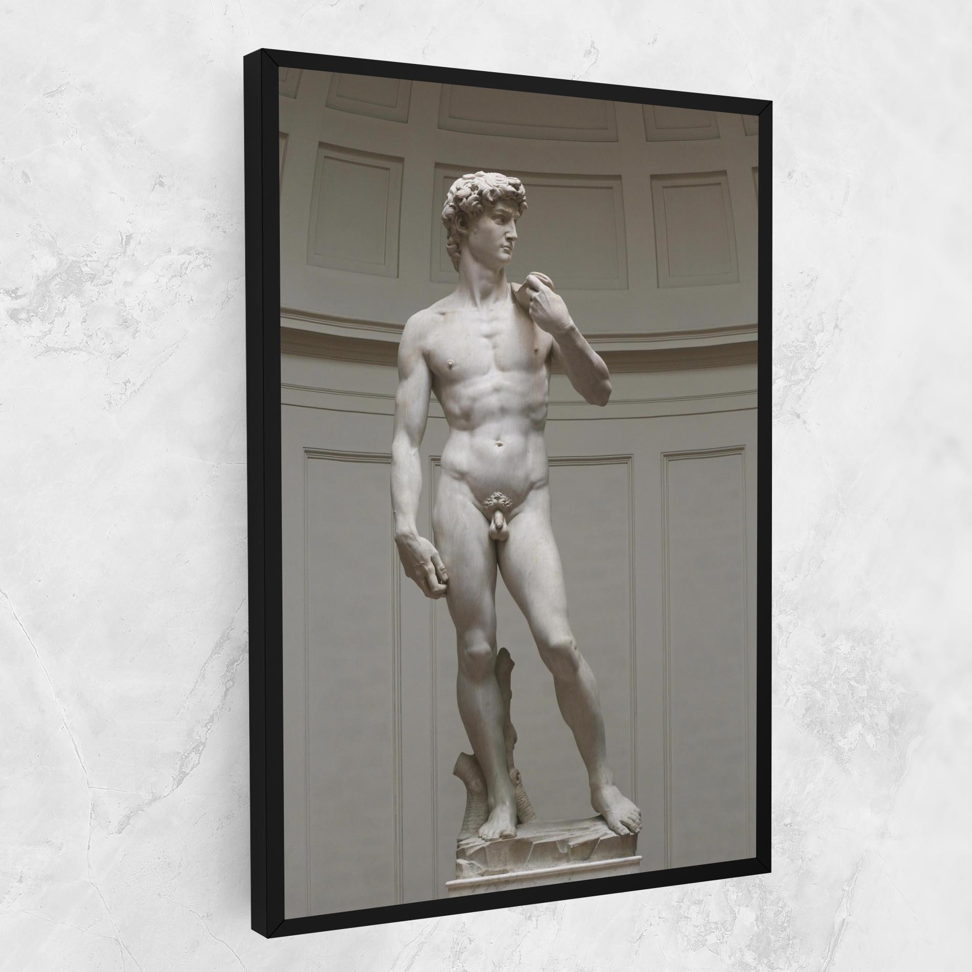 Leinwandbild Michelangelo Statue mockup 1