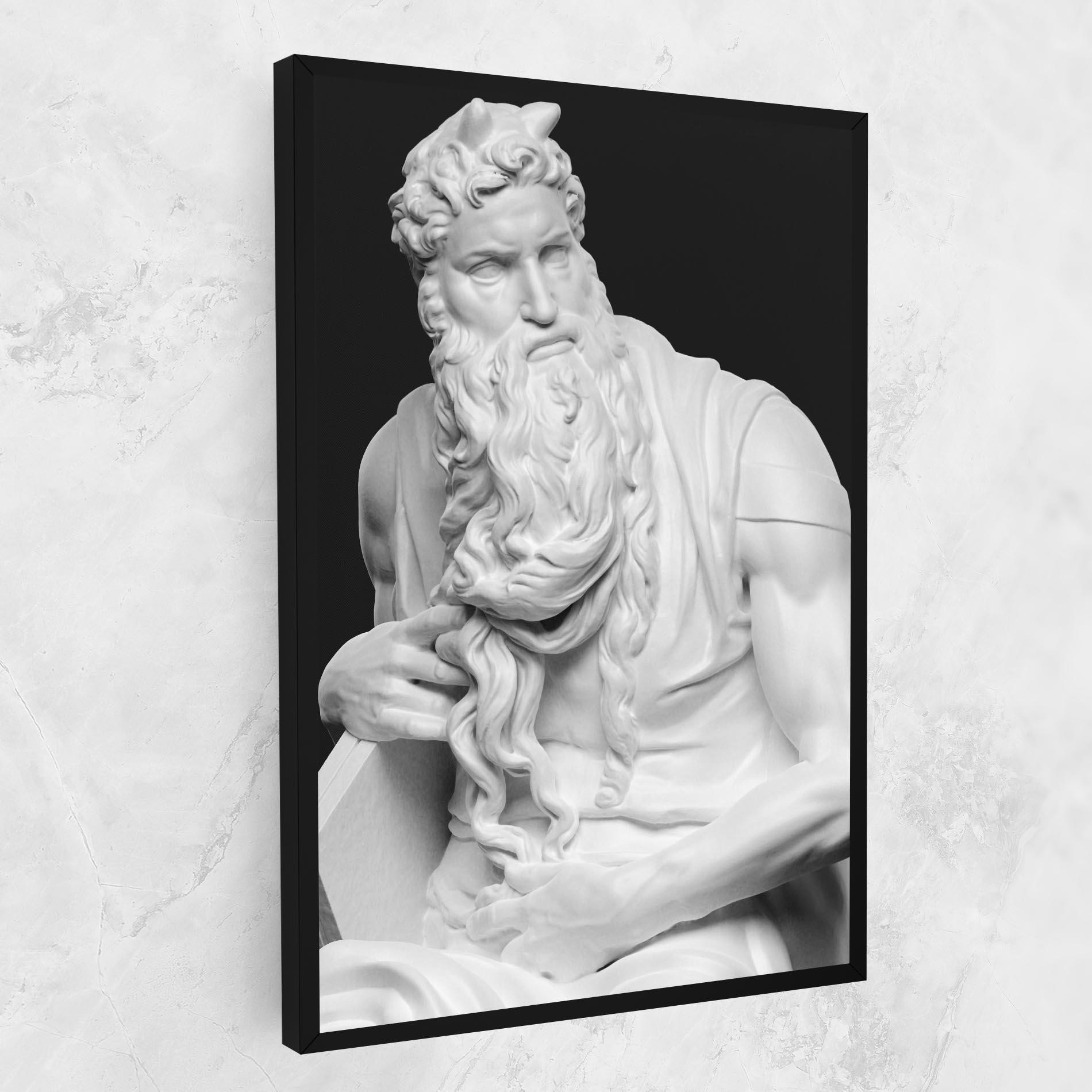 Leinwandbild Moses Statue mockup 1