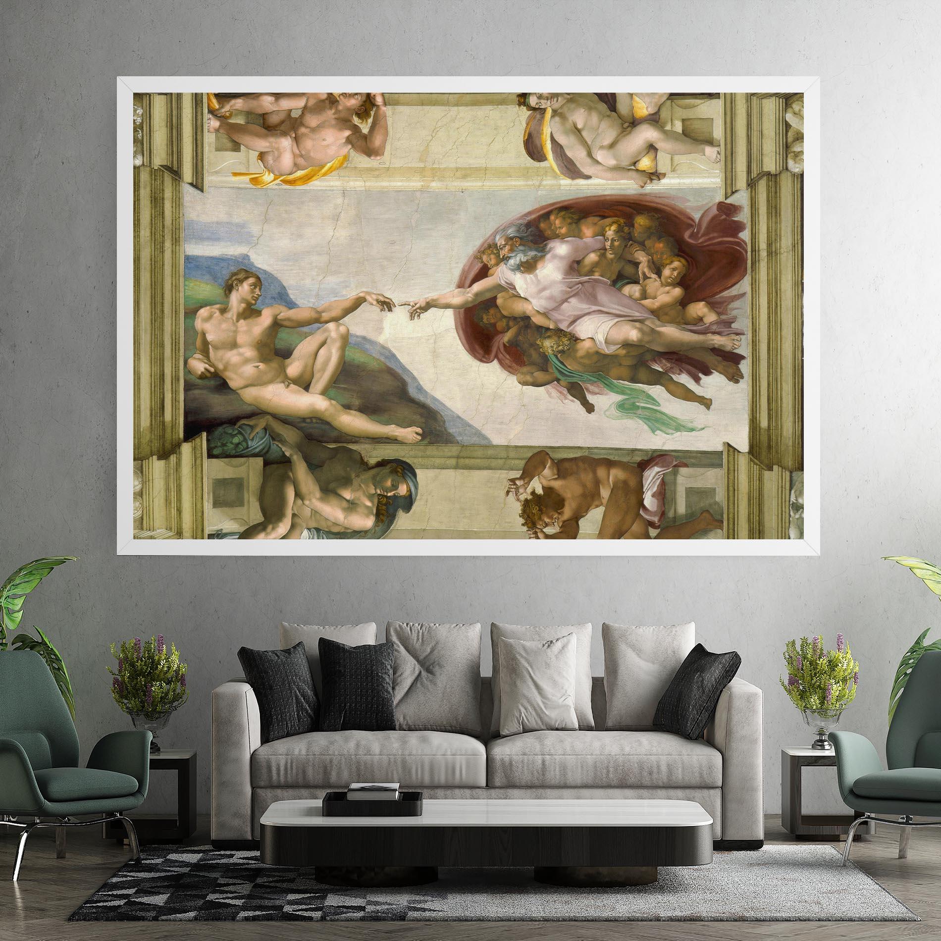 Leinwandbild Creacion De Adam mockup 7