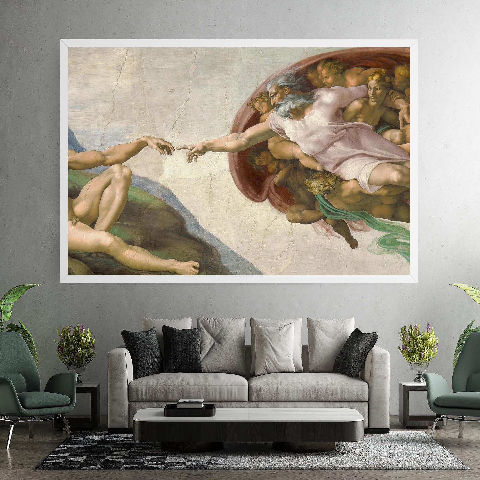Leinwandbild The Creation Of Adam mockup 7
