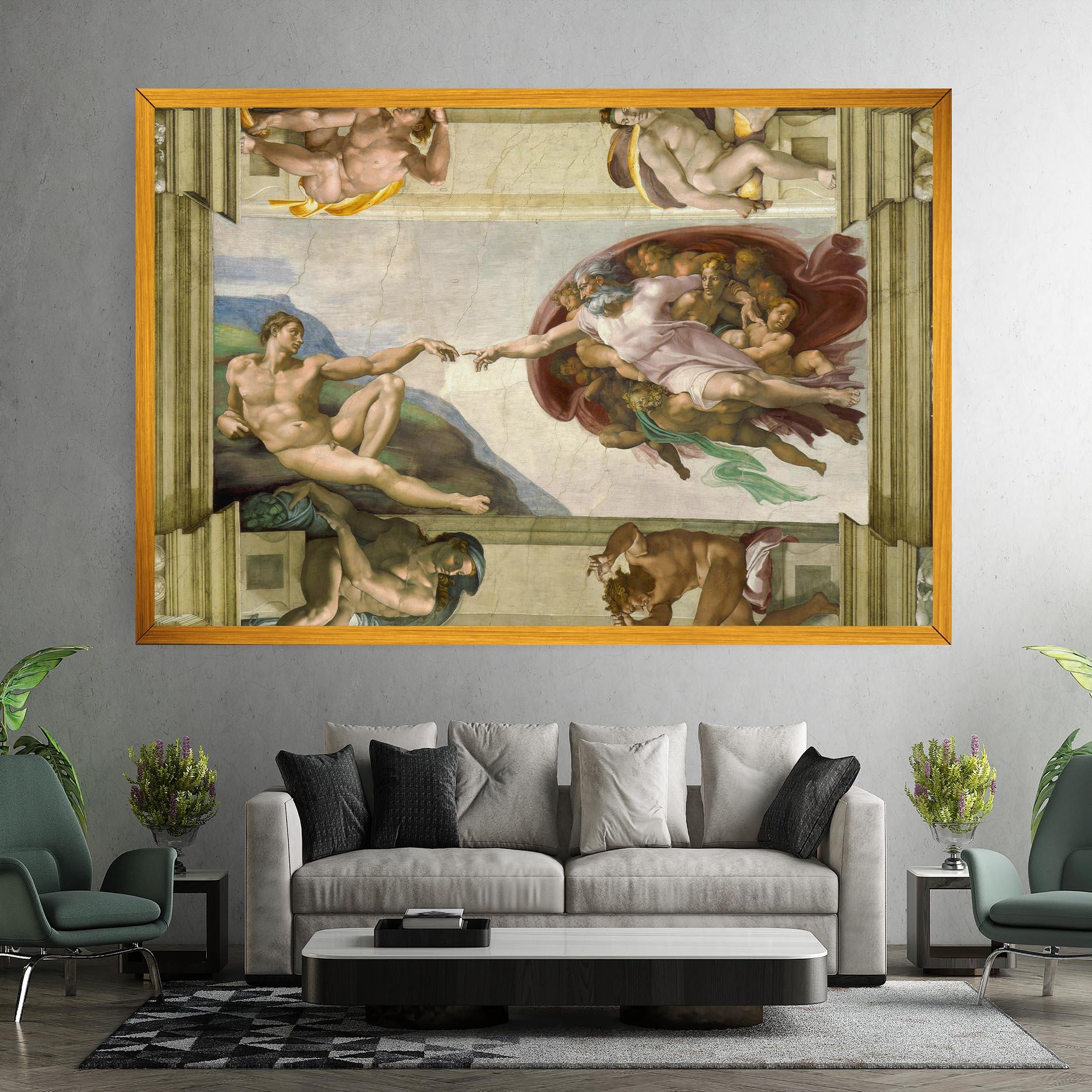 Leinwandbild Creacion De Adam mockup 7