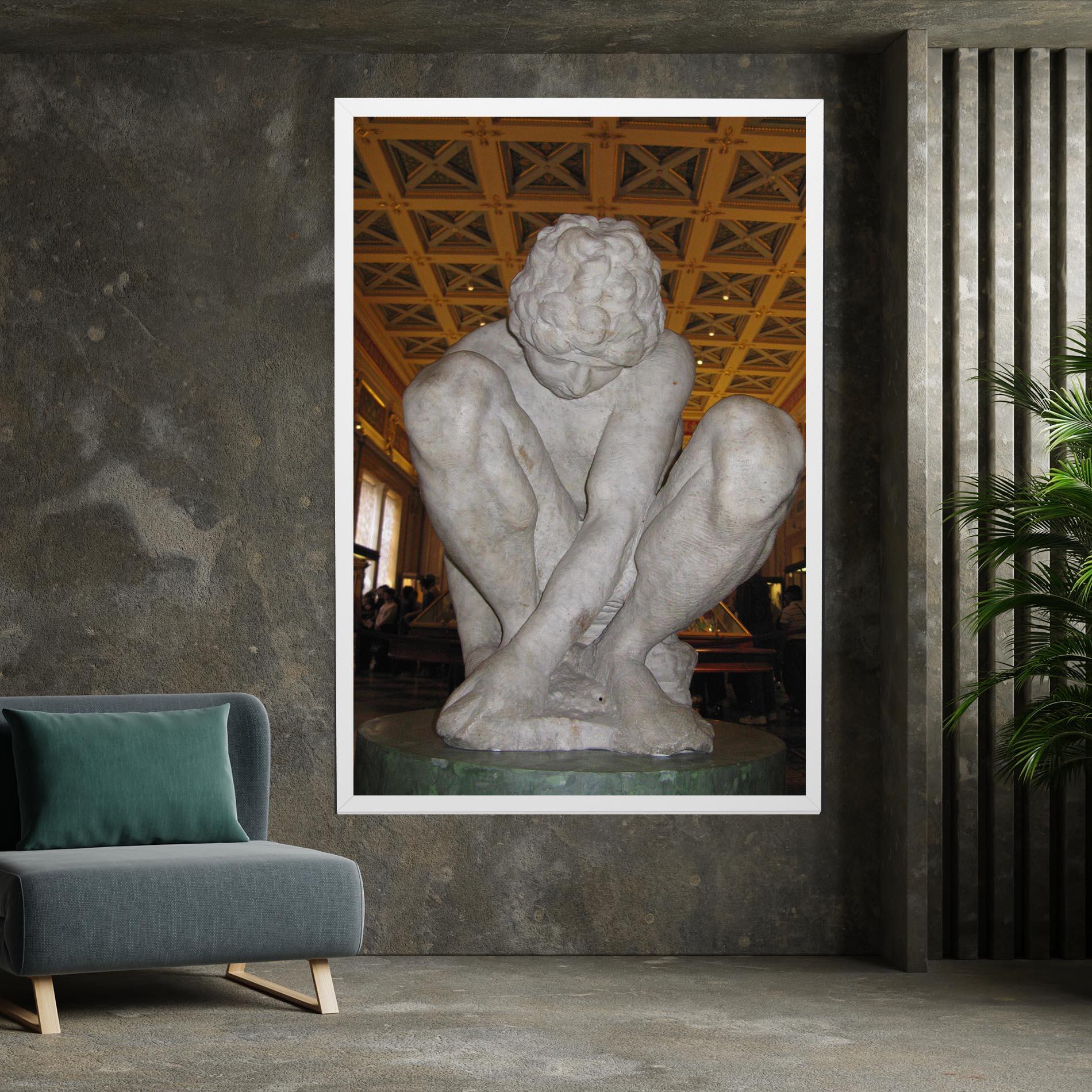 Leinwandbild Crouching Boy mockup 7