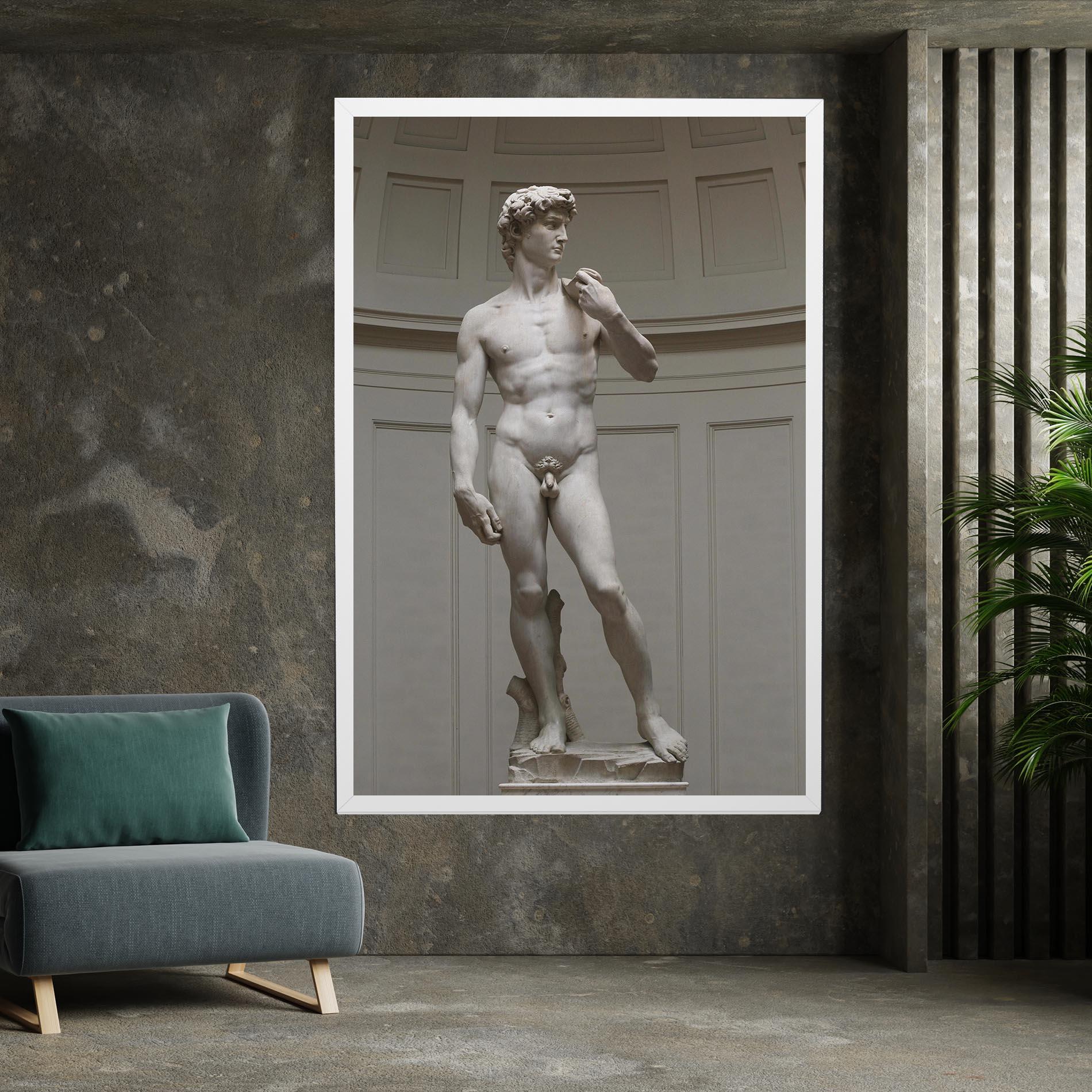 Leinwandbild Michelangelo Statue mockup 7