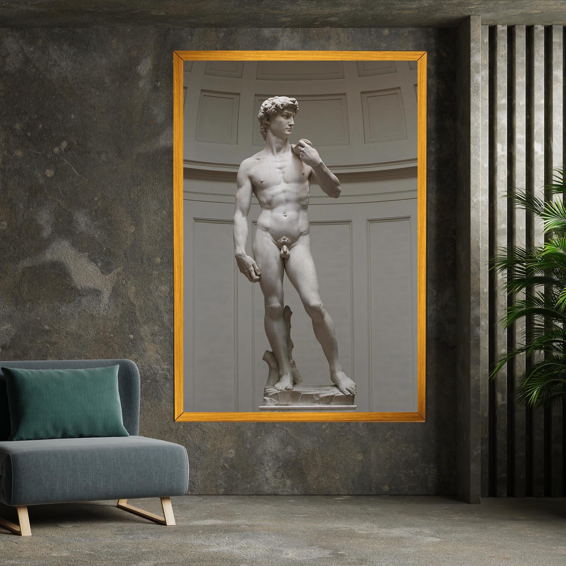 Leinwandbild Michelangelo Statue mockup 7