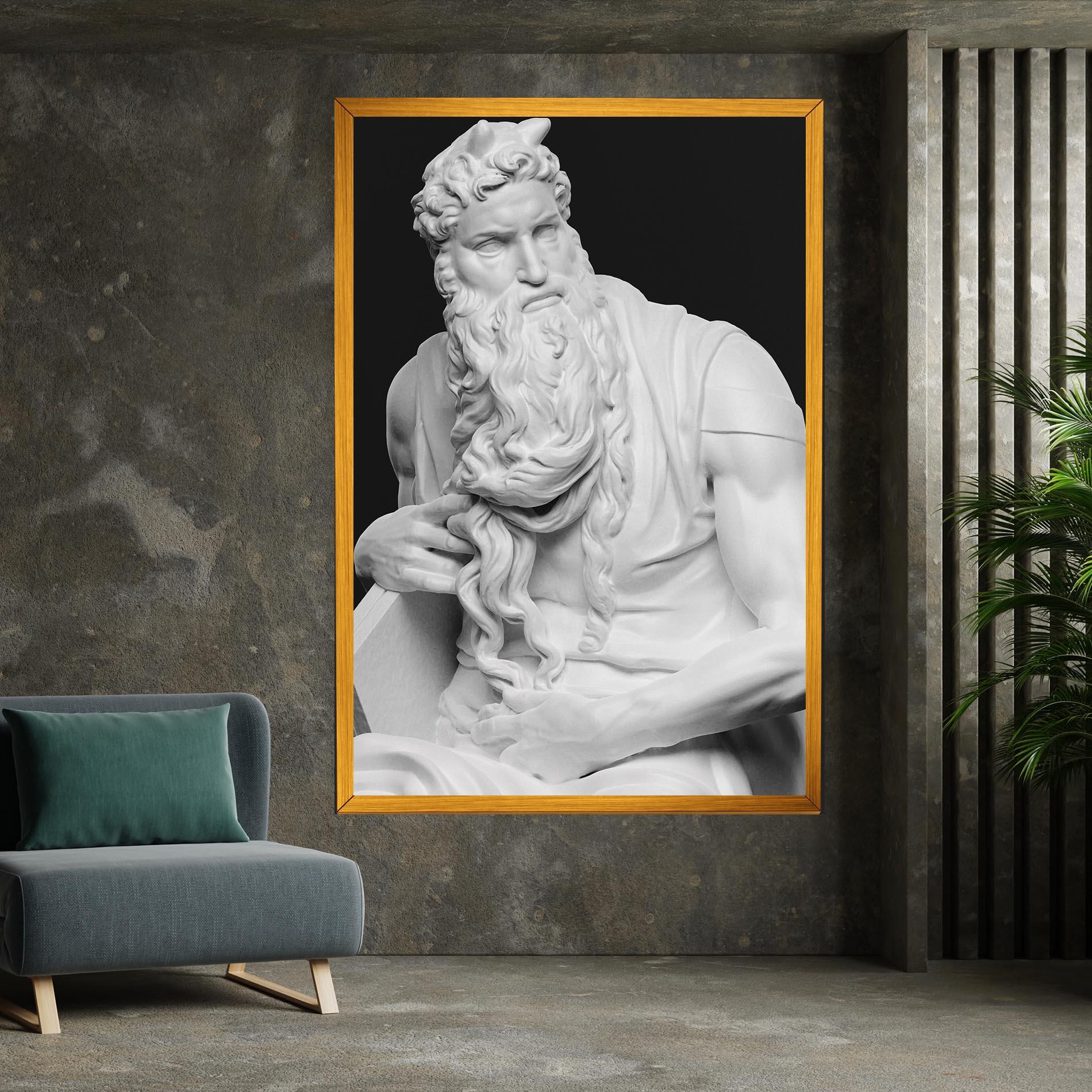 Leinwandbild Moses Statue mockup 7