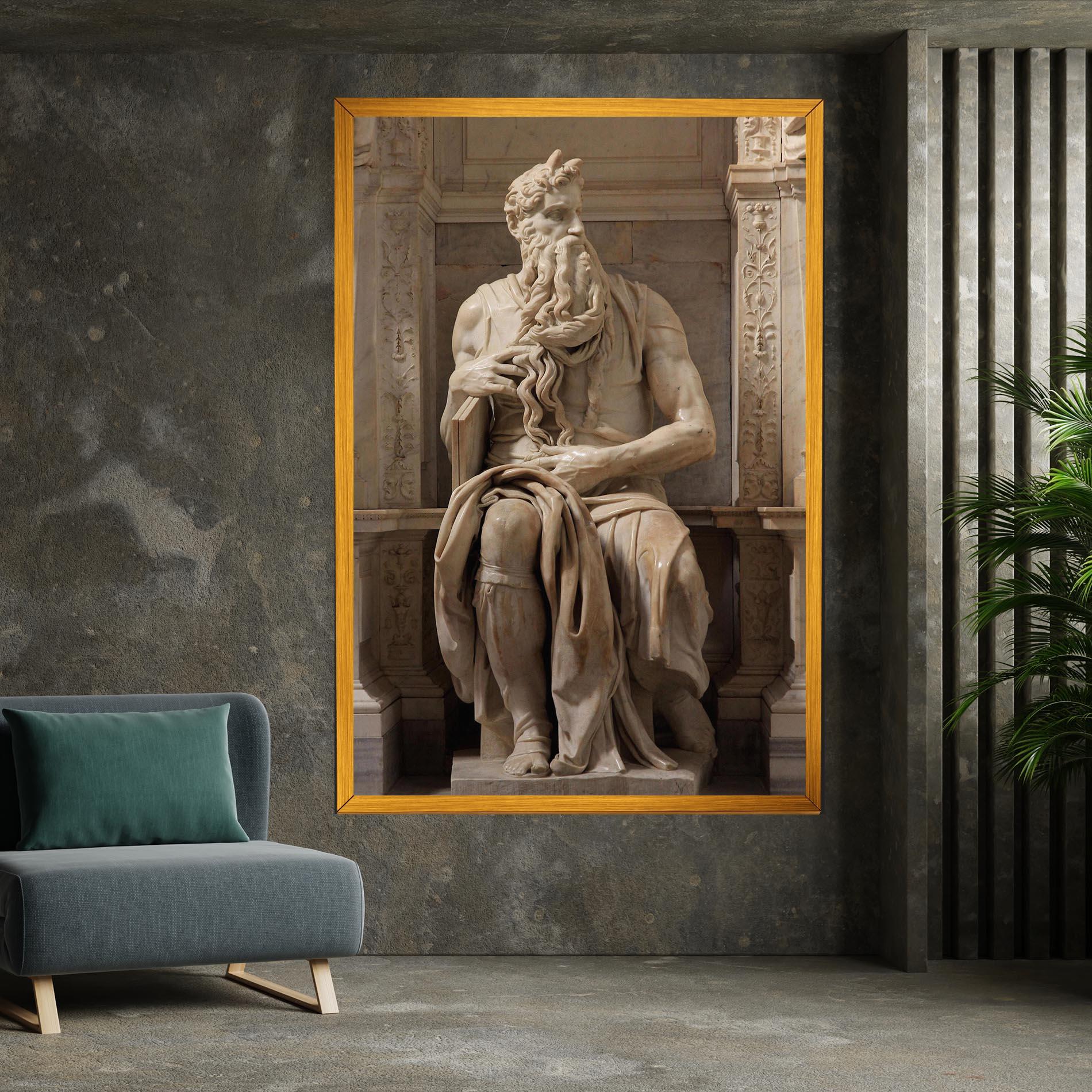 Leinwandbild Statue Moses mockup 7