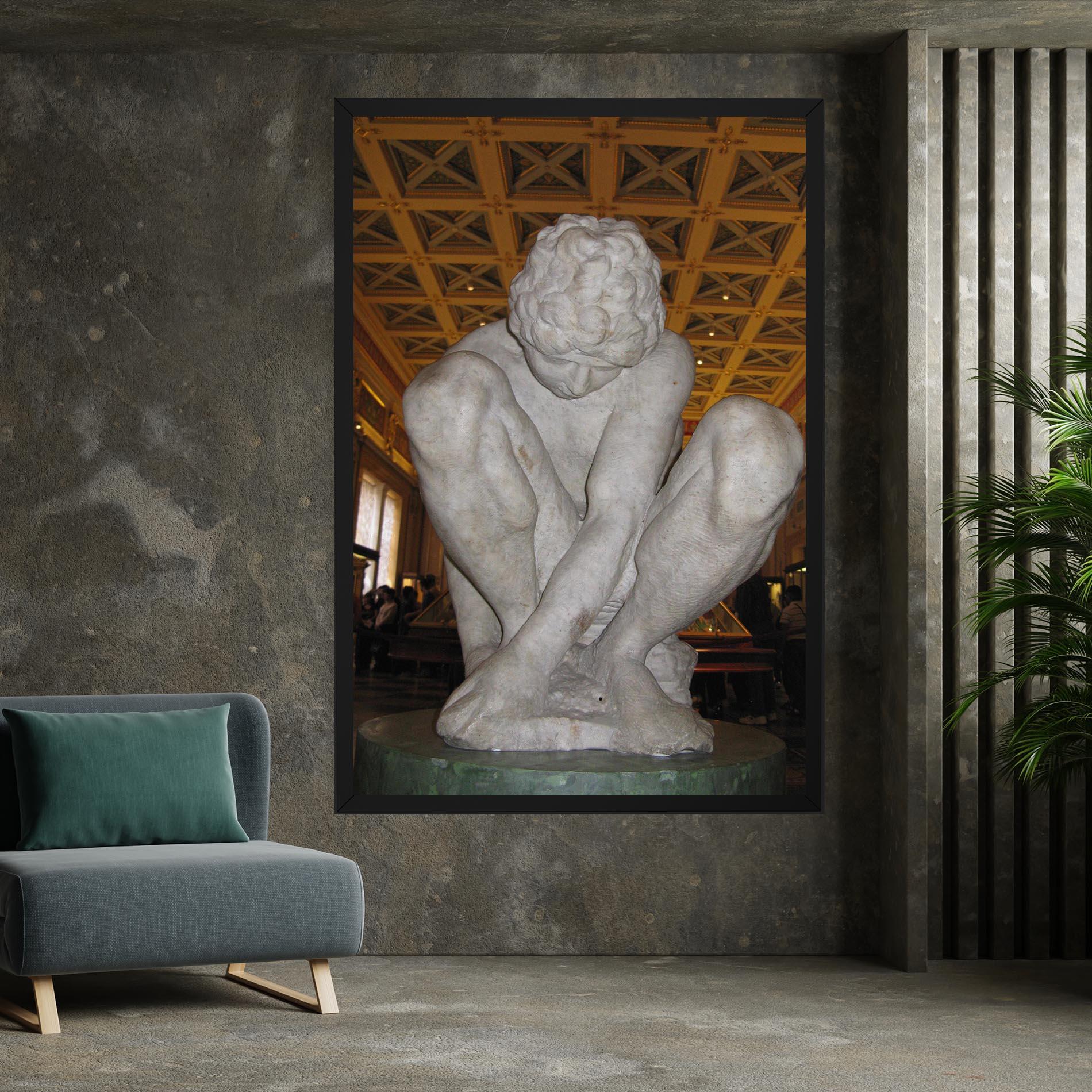 Leinwandbild Crouching Boy mockup 7