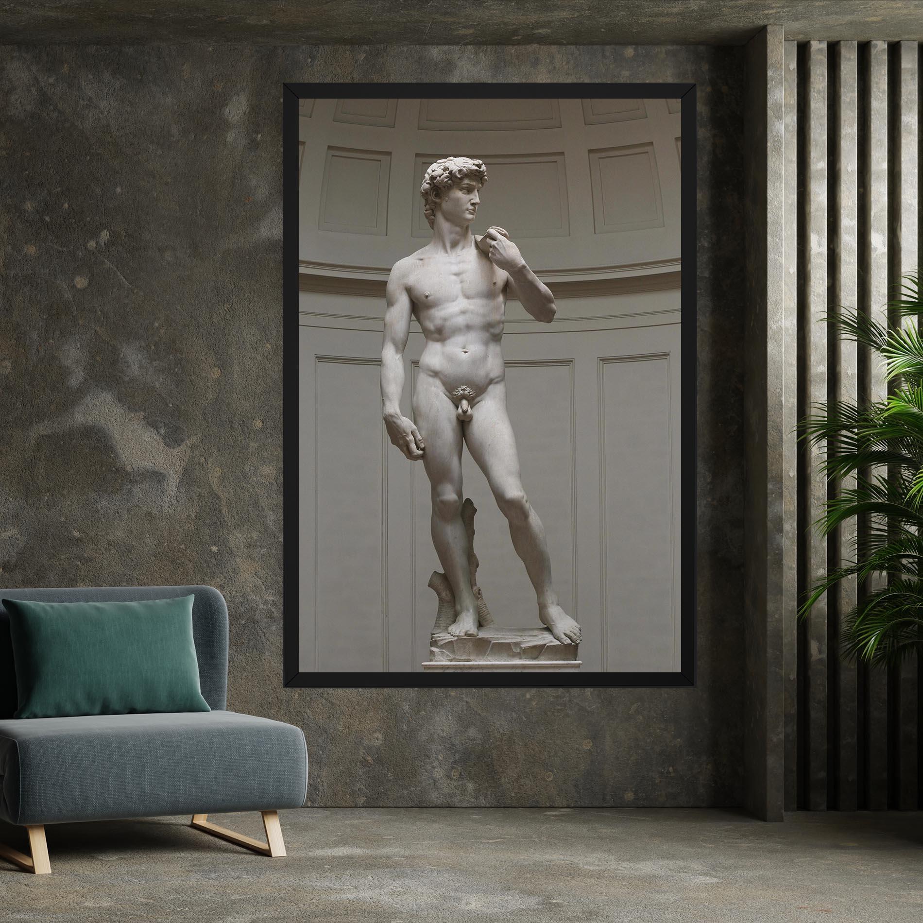Leinwandbild Michelangelo Statue mockup 7