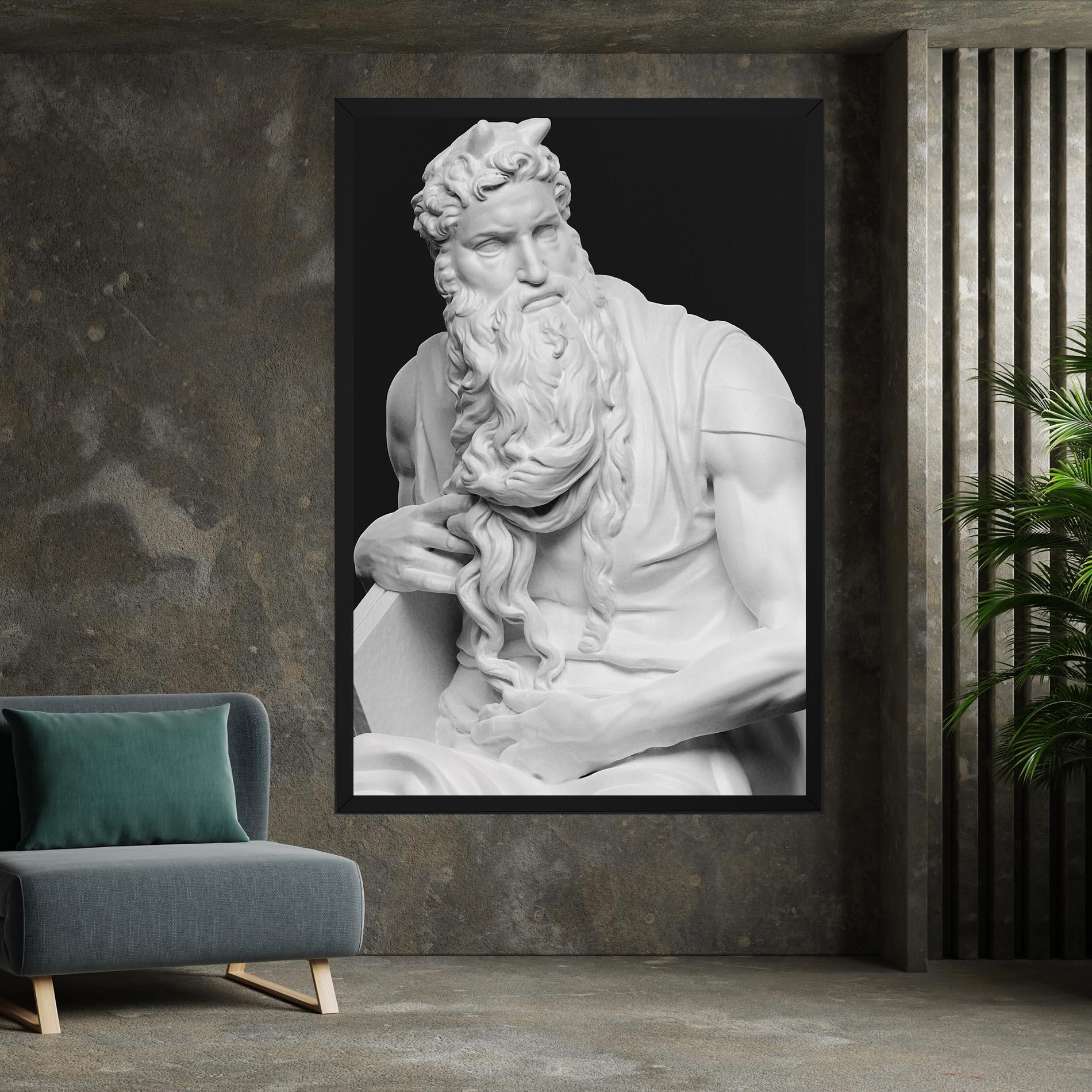 Leinwandbild Moses Statue mockup 7