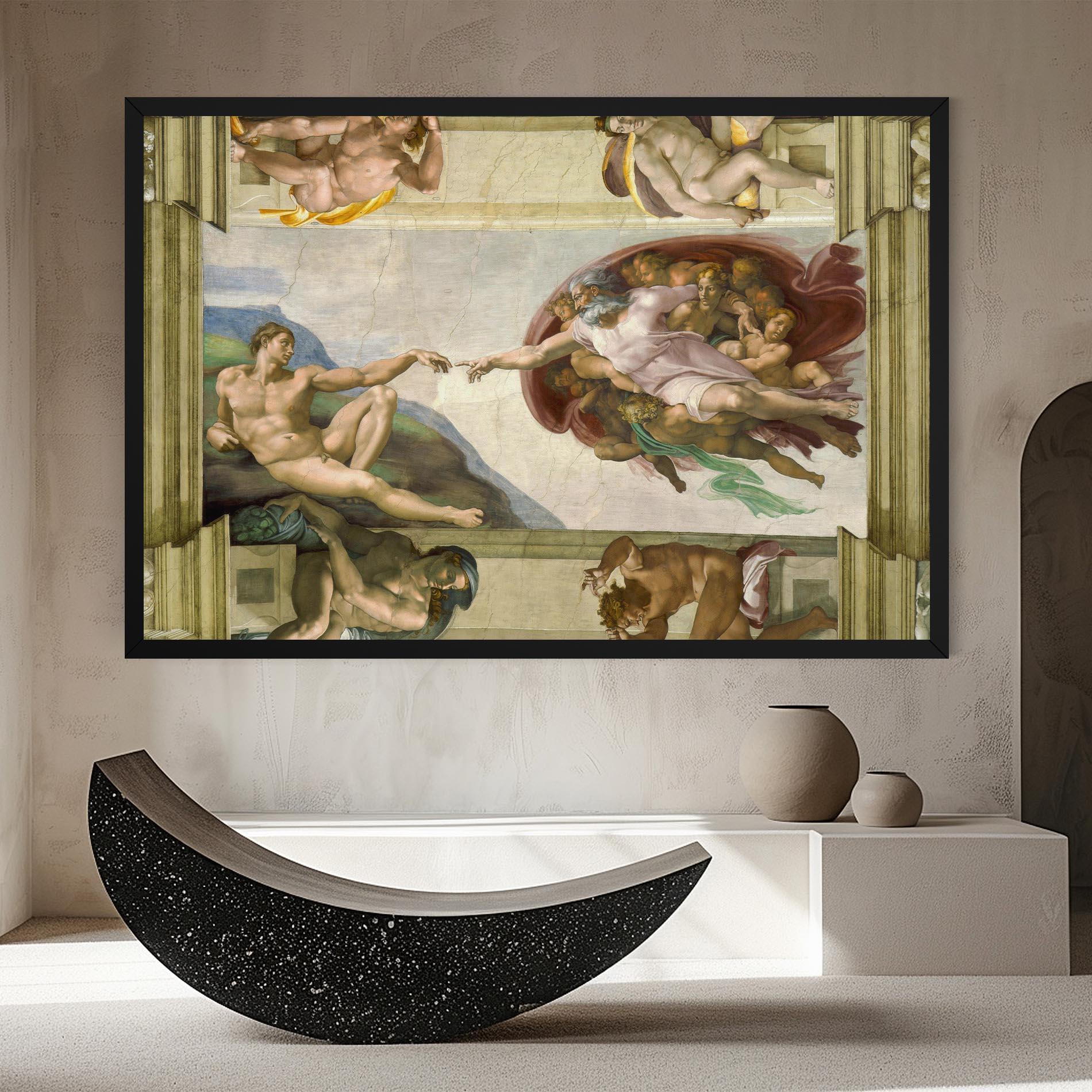 Leinwandbild Creacion De Adam mockup 8