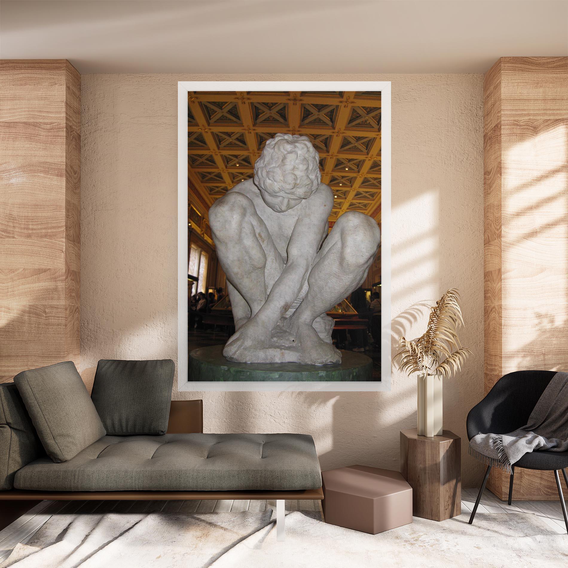 Leinwandbild Crouching Boy mockup 8