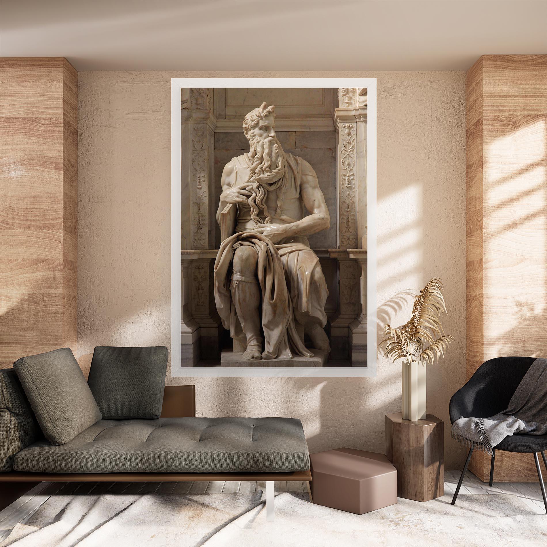 Leinwandbild Statue Moses mockup 8