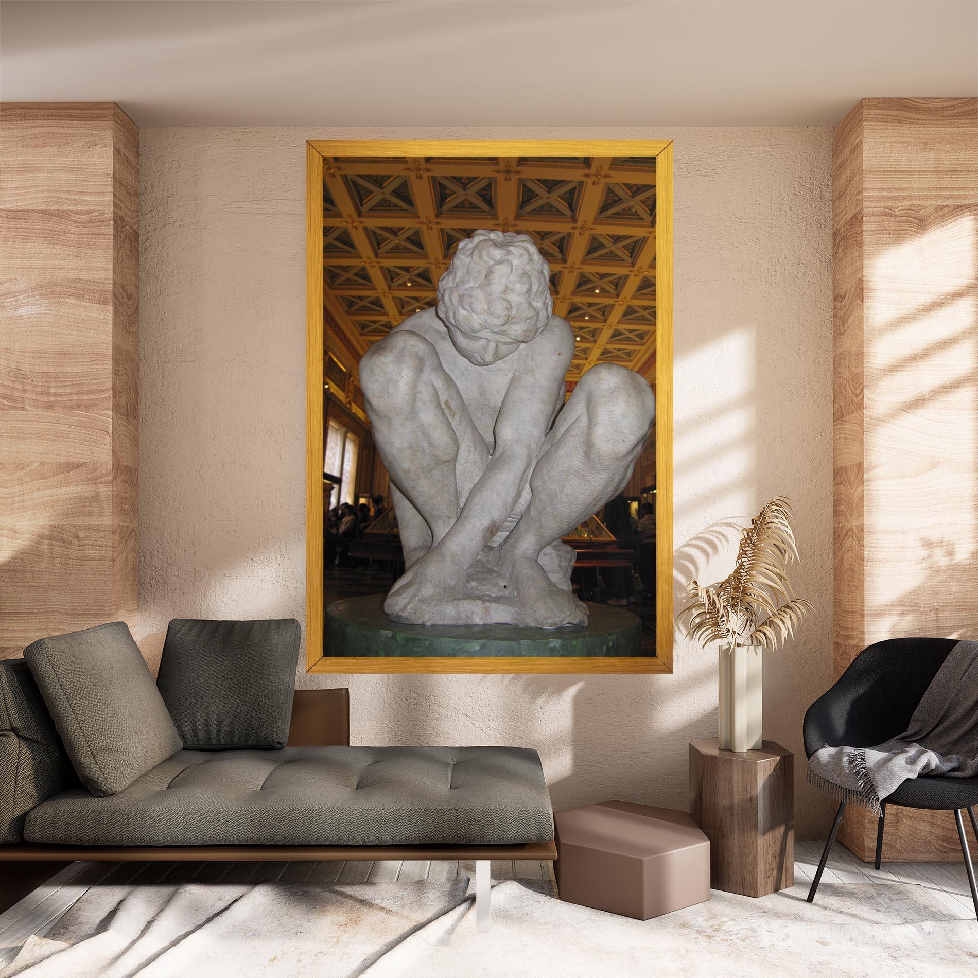 Leinwandbild Crouching Boy mockup 8