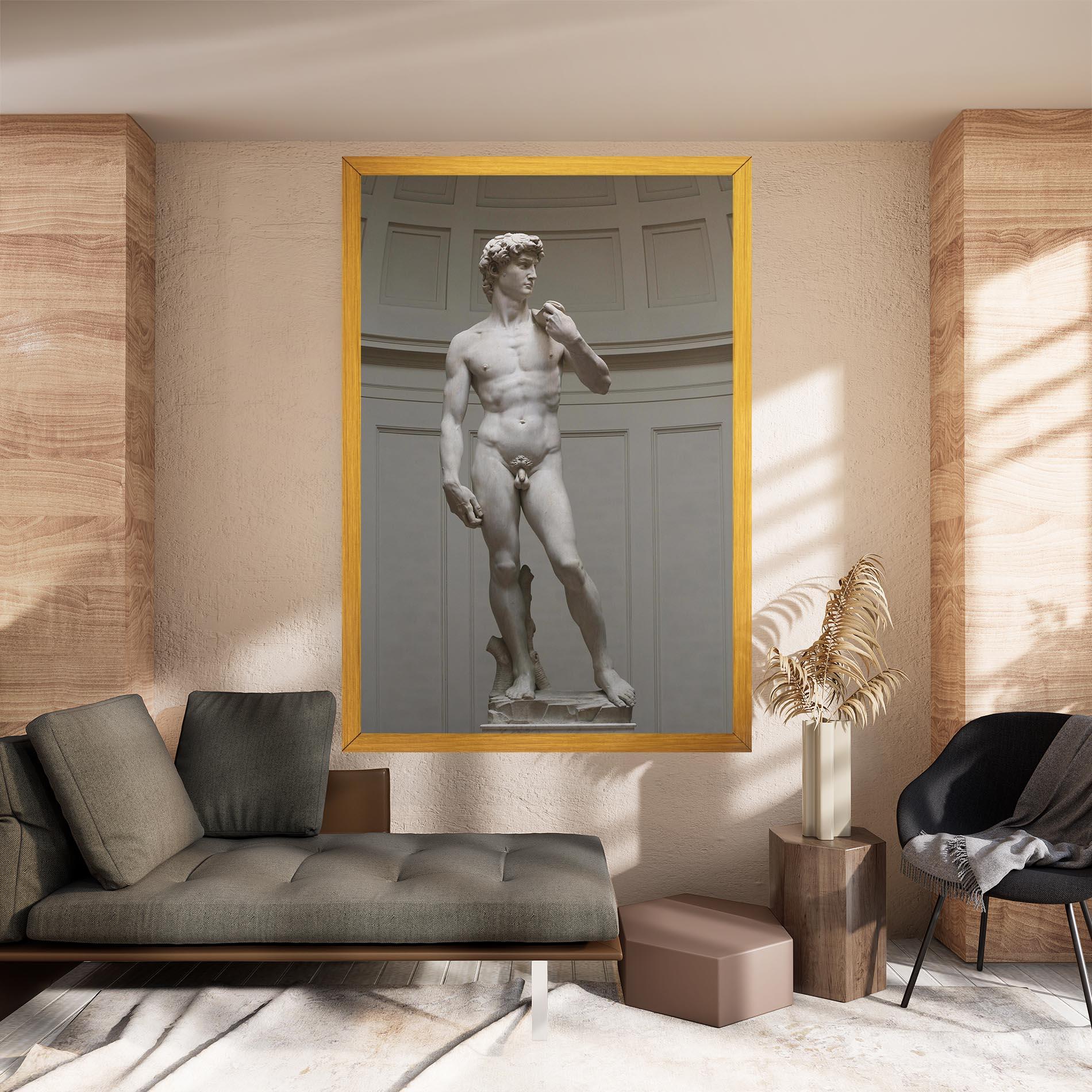 Leinwandbild Michelangelo Statue mockup 8