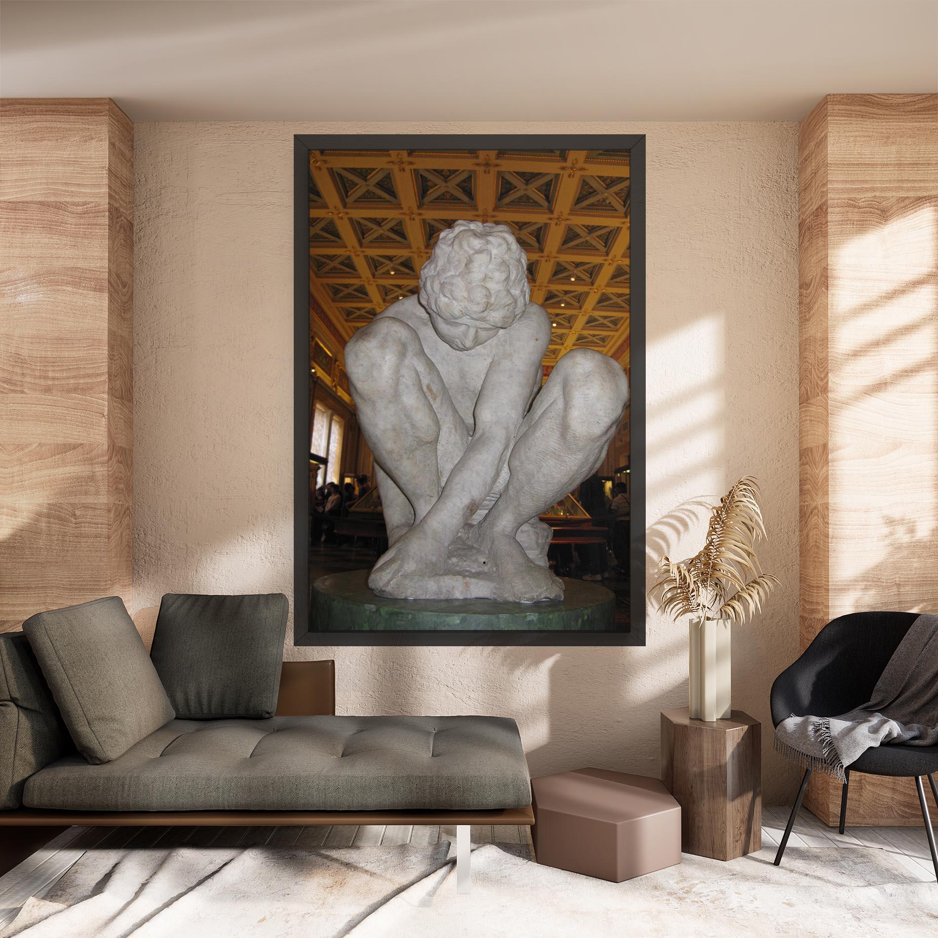 Leinwandbild Crouching Boy mockup 8