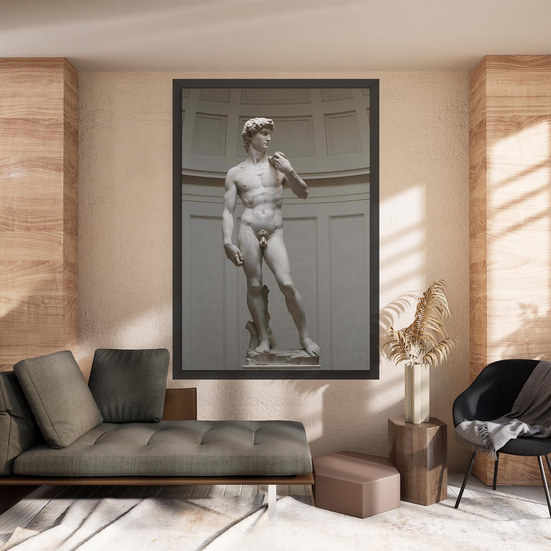Leinwandbild Michelangelo Statue mockup 8