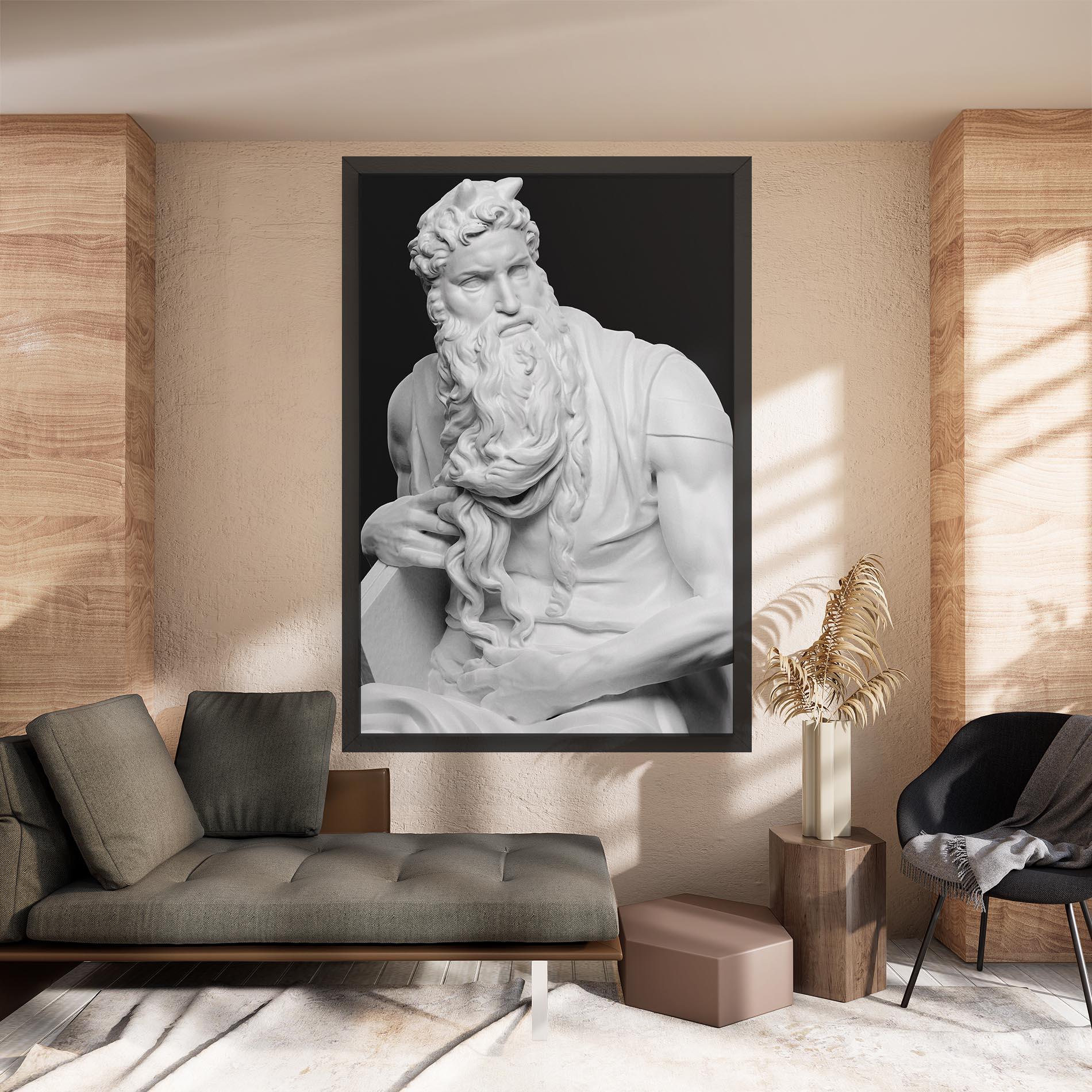 Leinwandbild Moses Statue mockup 8
