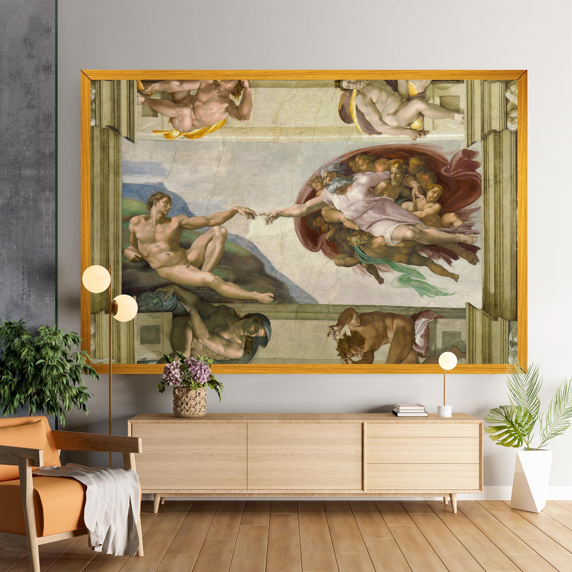 Leinwandbild Creacion De Adam mockup 9