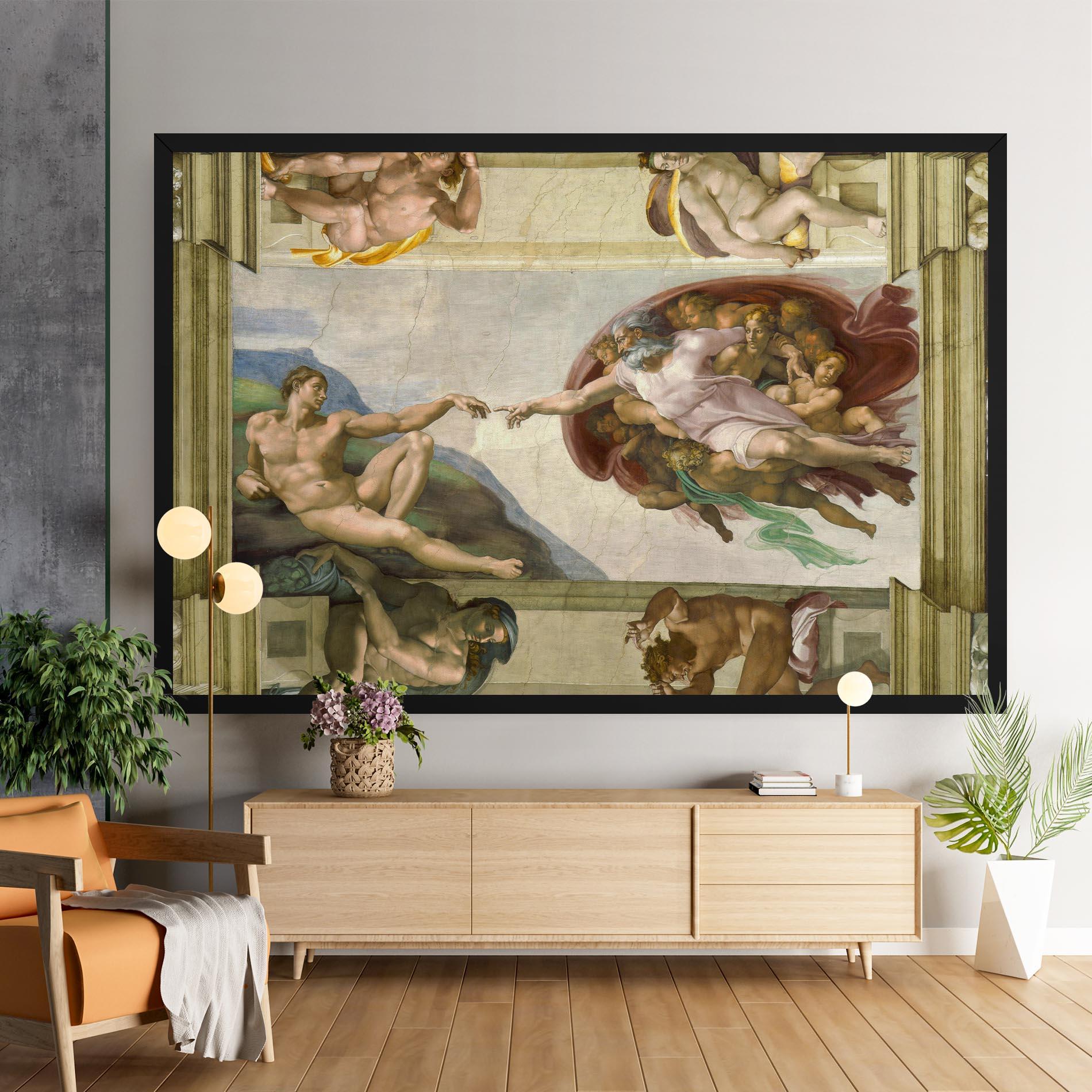 Leinwandbild Creacion De Adam mockup 9