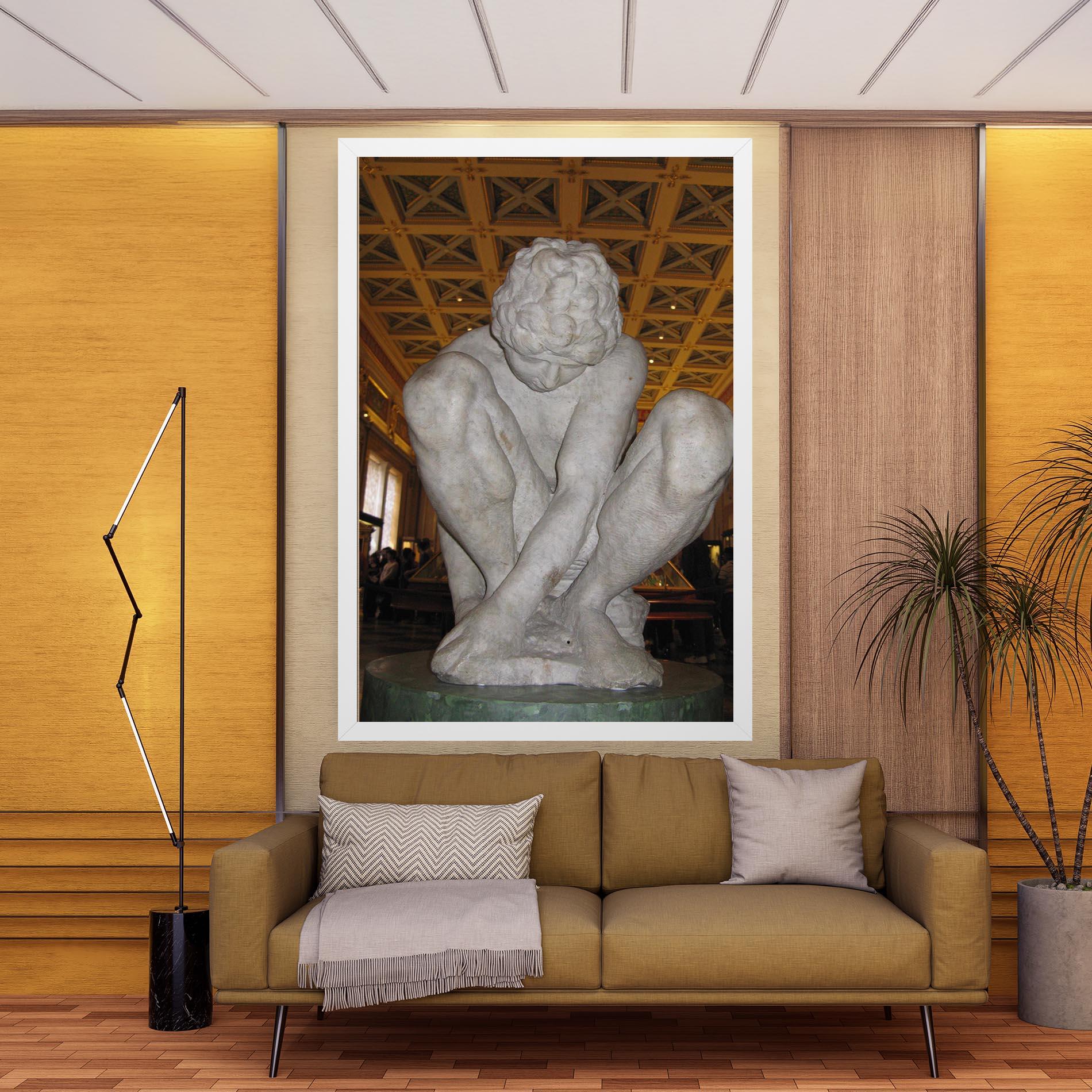 Leinwandbild Crouching Boy mockup 9