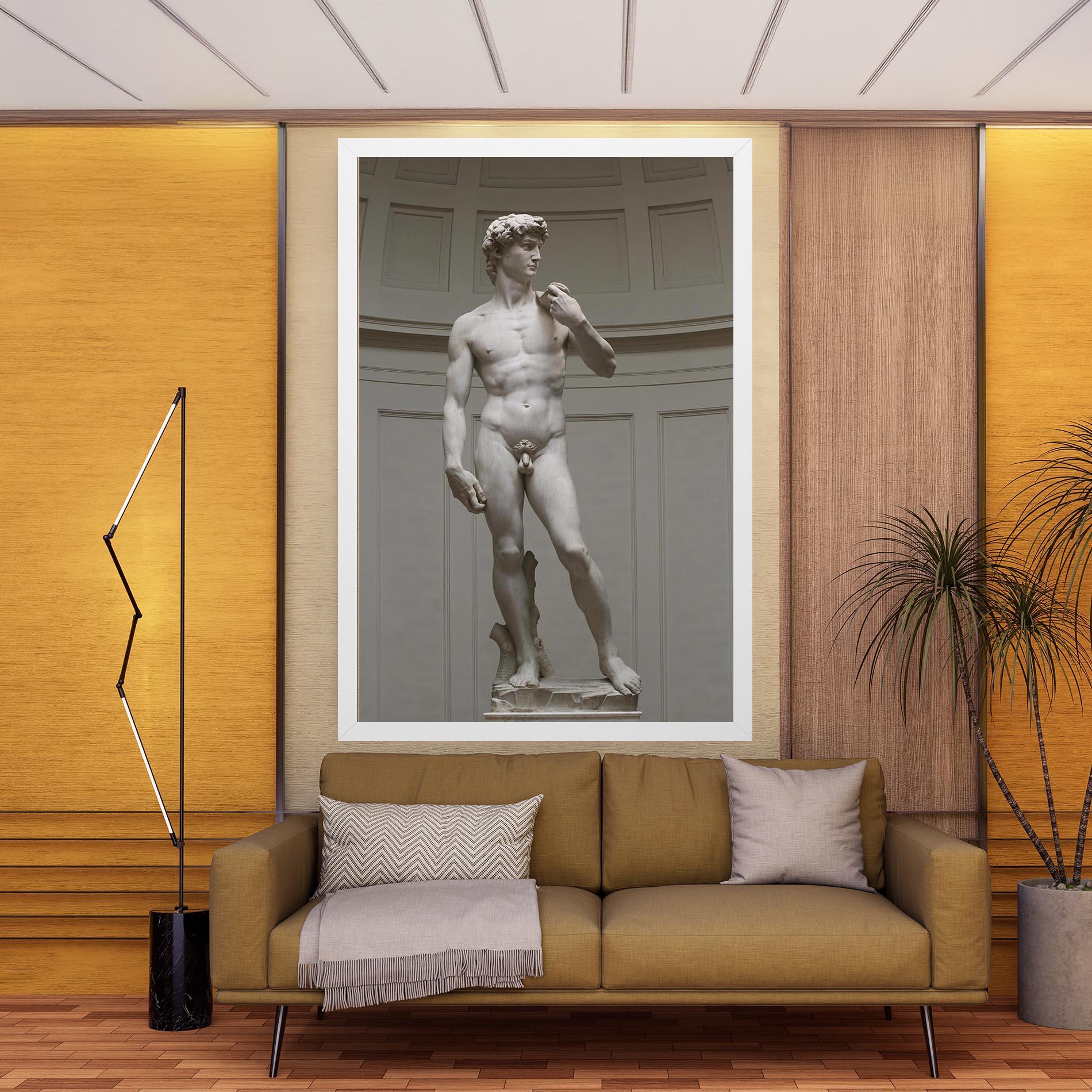 Leinwandbild Michelangelo Statue mockup 9
