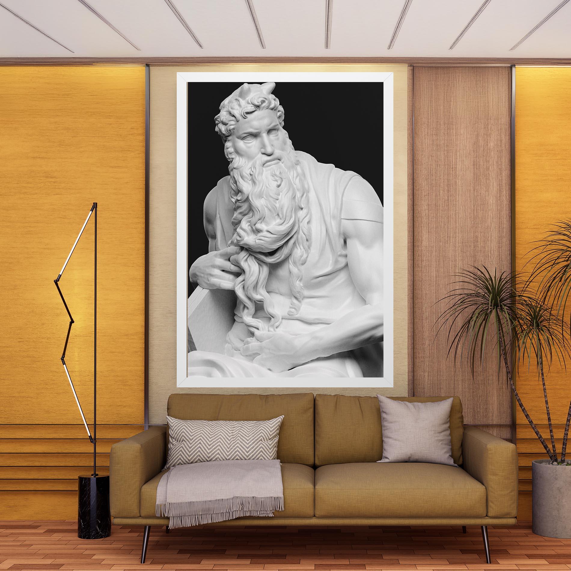 Leinwandbild Moses Statue mockup 9