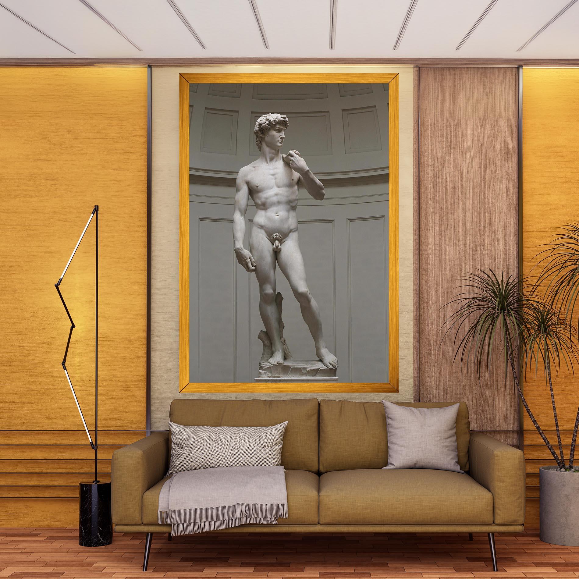 Leinwandbild Michelangelo Statue mockup 9