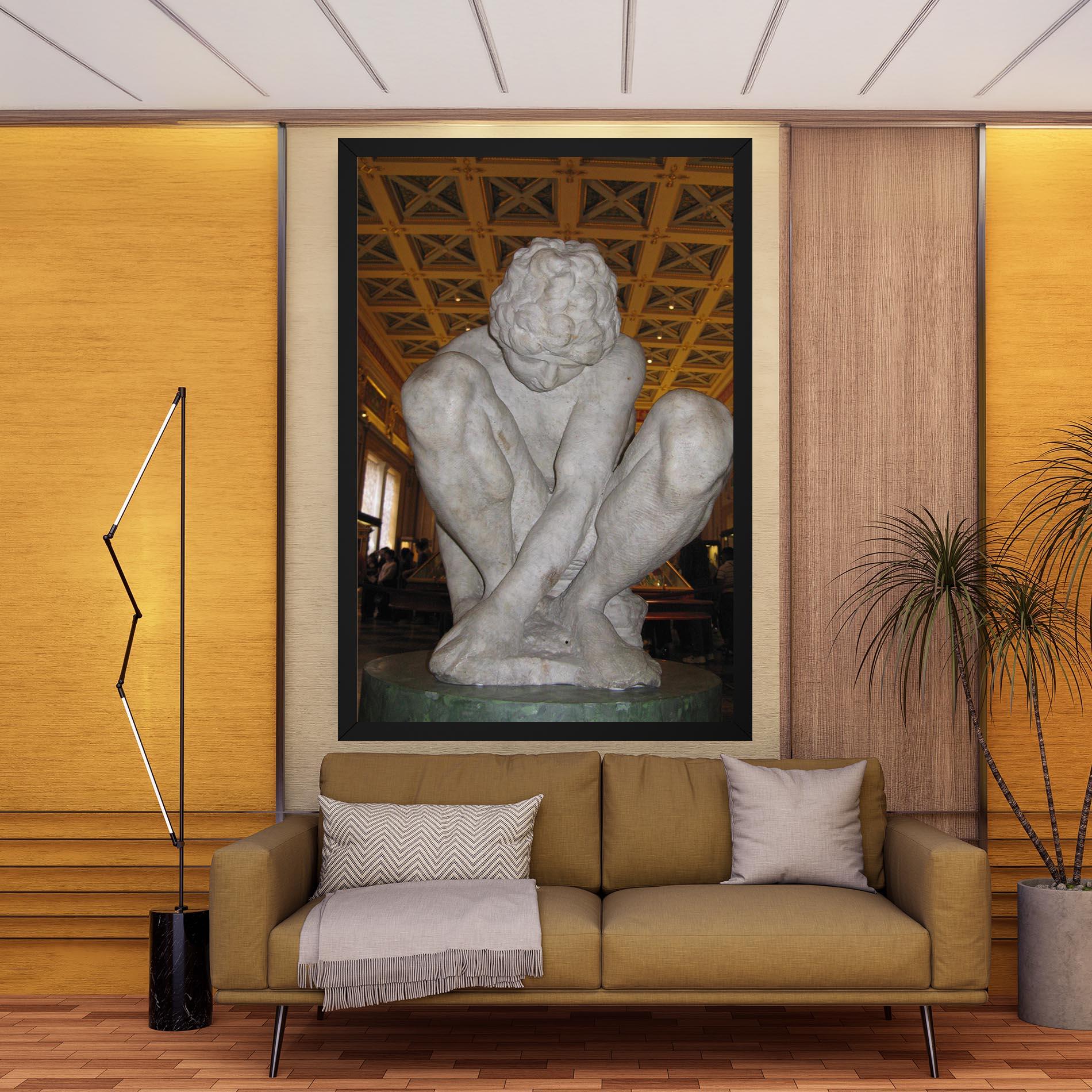 Leinwandbild Crouching Boy mockup 9