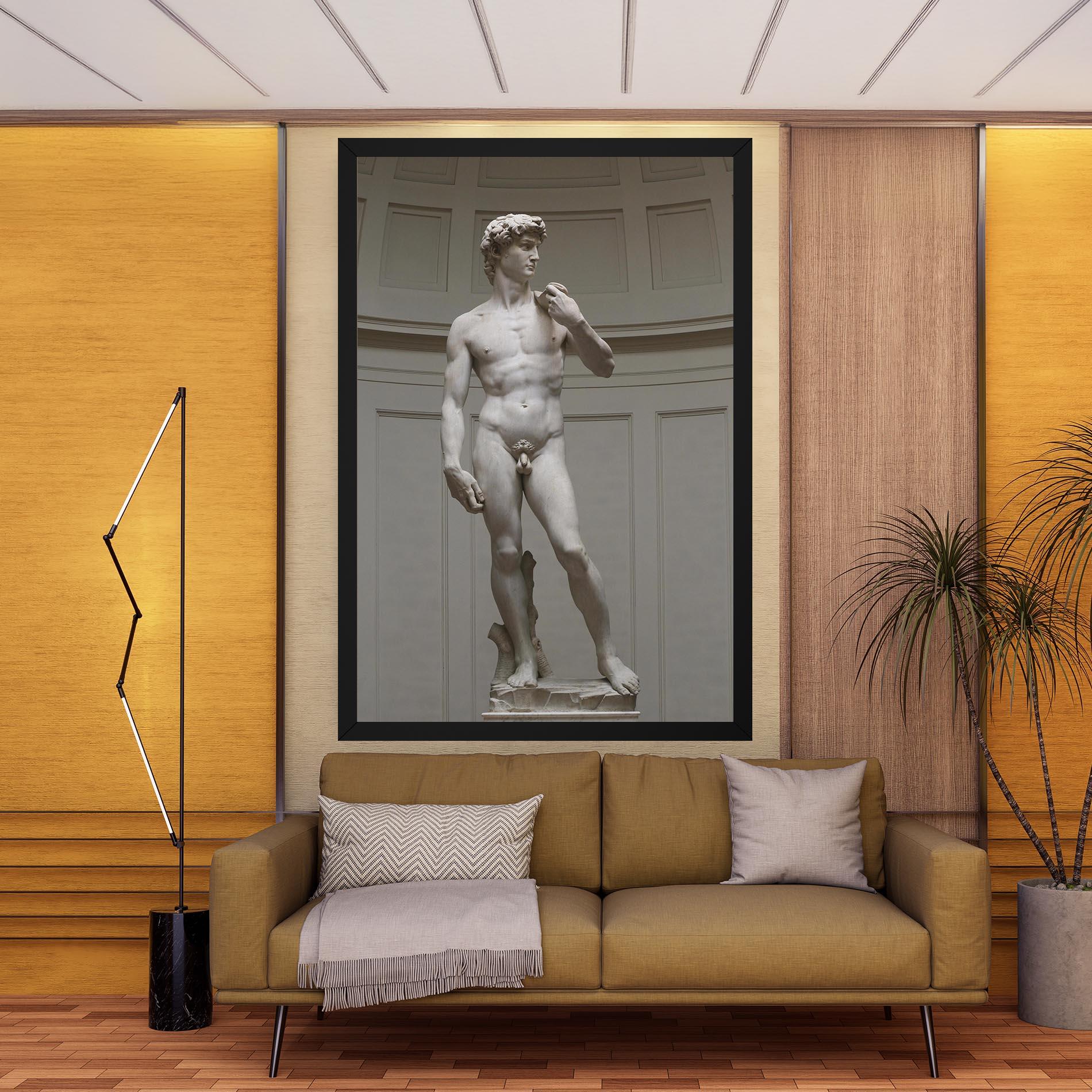 Leinwandbild Michelangelo Statue mockup 9
