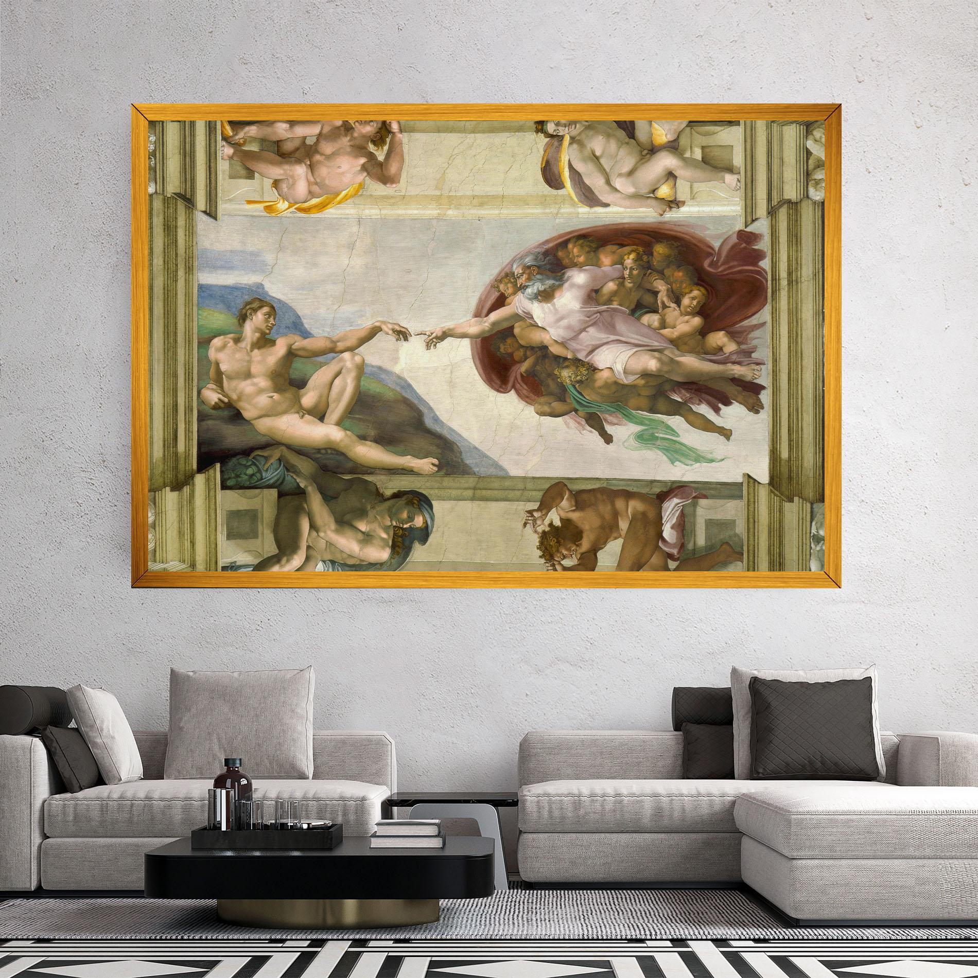 Leinwandbild Creacion De Adam mockup 2