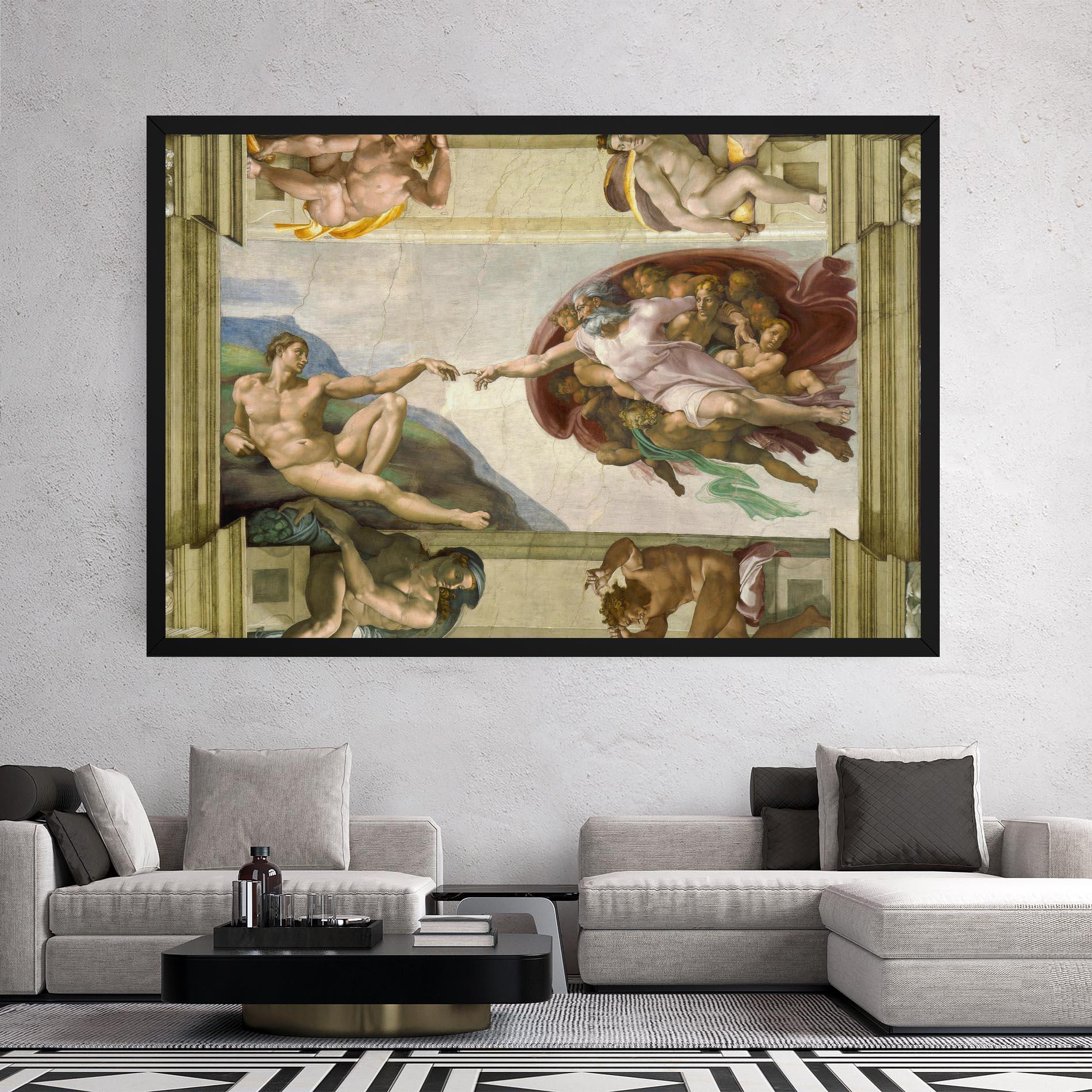 Leinwandbild Creacion De Adam mockup 2