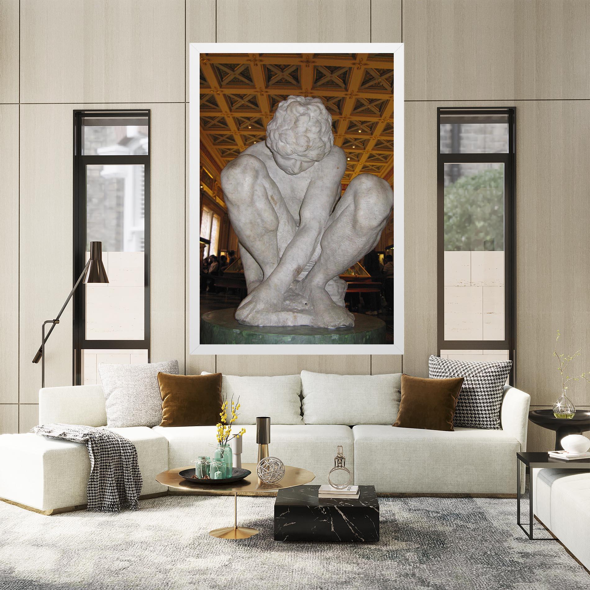 Leinwandbild Crouching Boy mockup 2