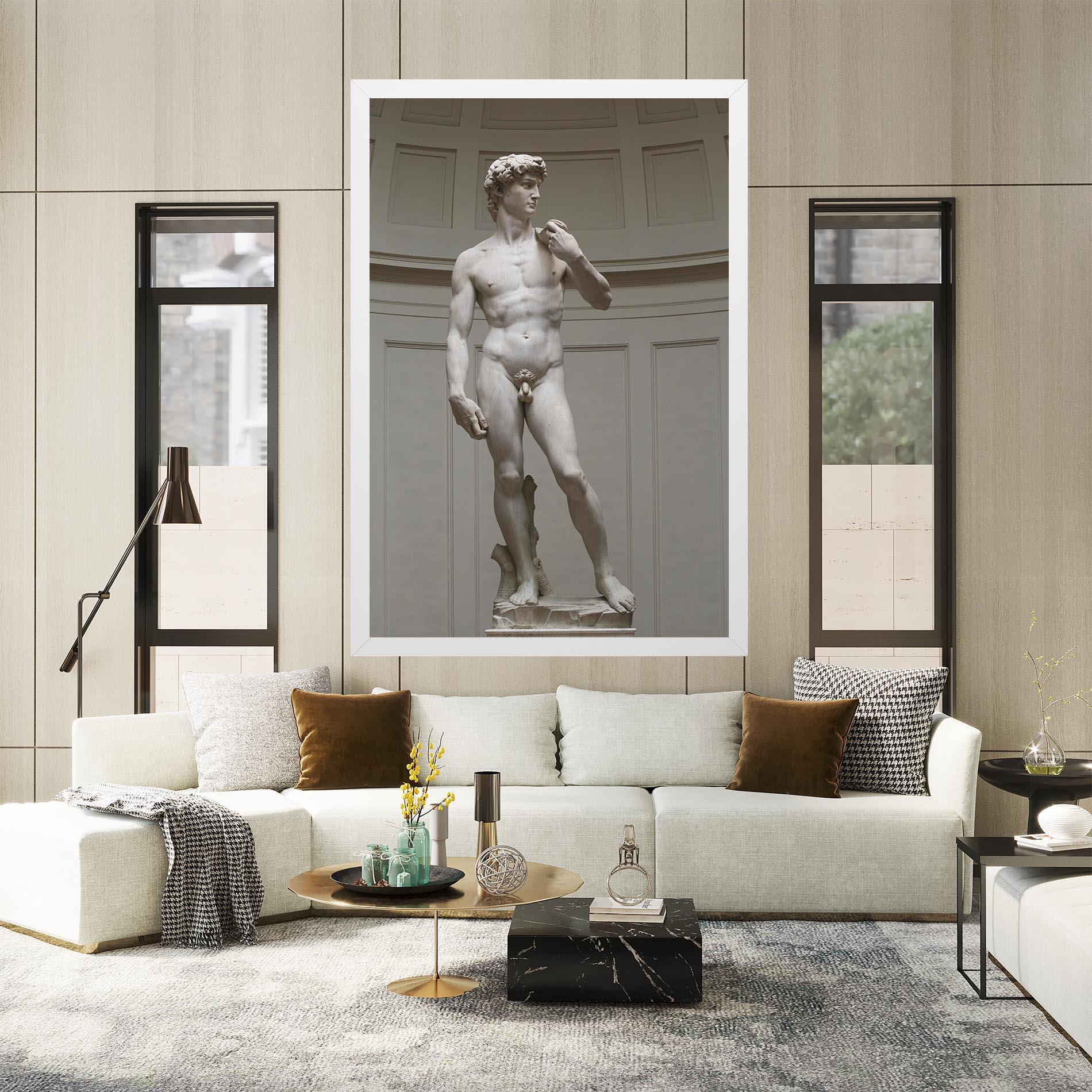 Leinwandbild Michelangelo Statue mockup 2