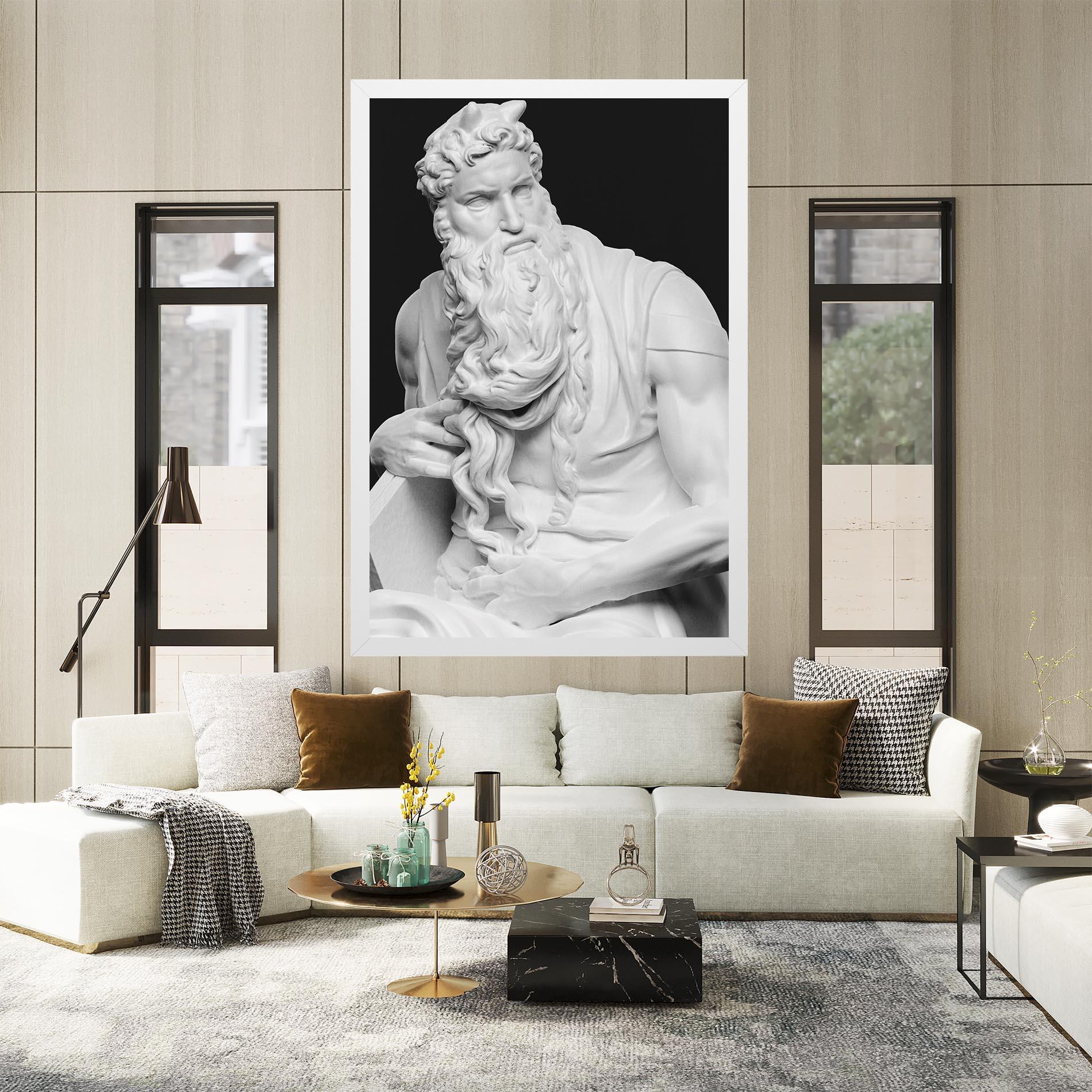 Leinwandbild Moses Statue mockup 2