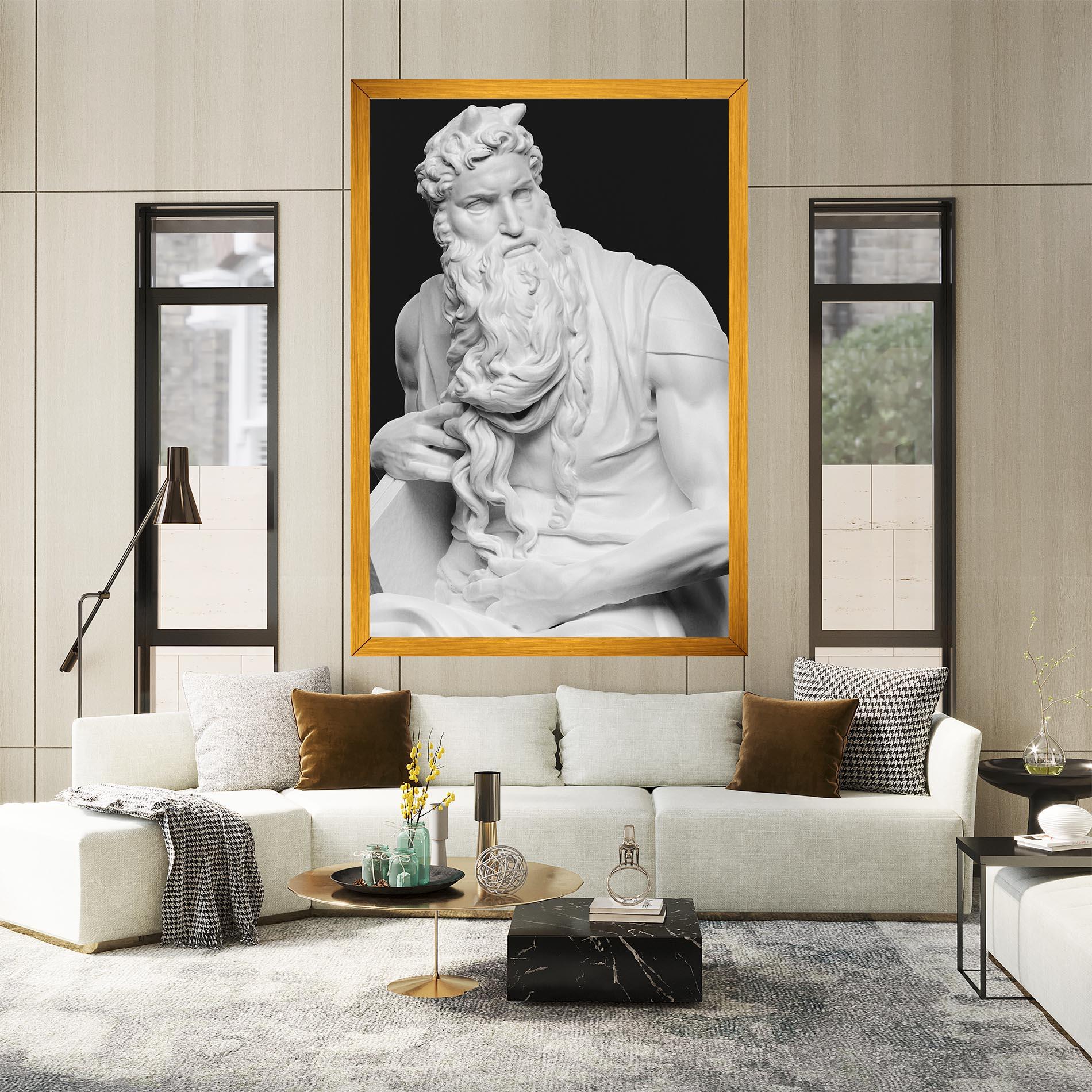 Leinwandbild Moses Statue mockup 2