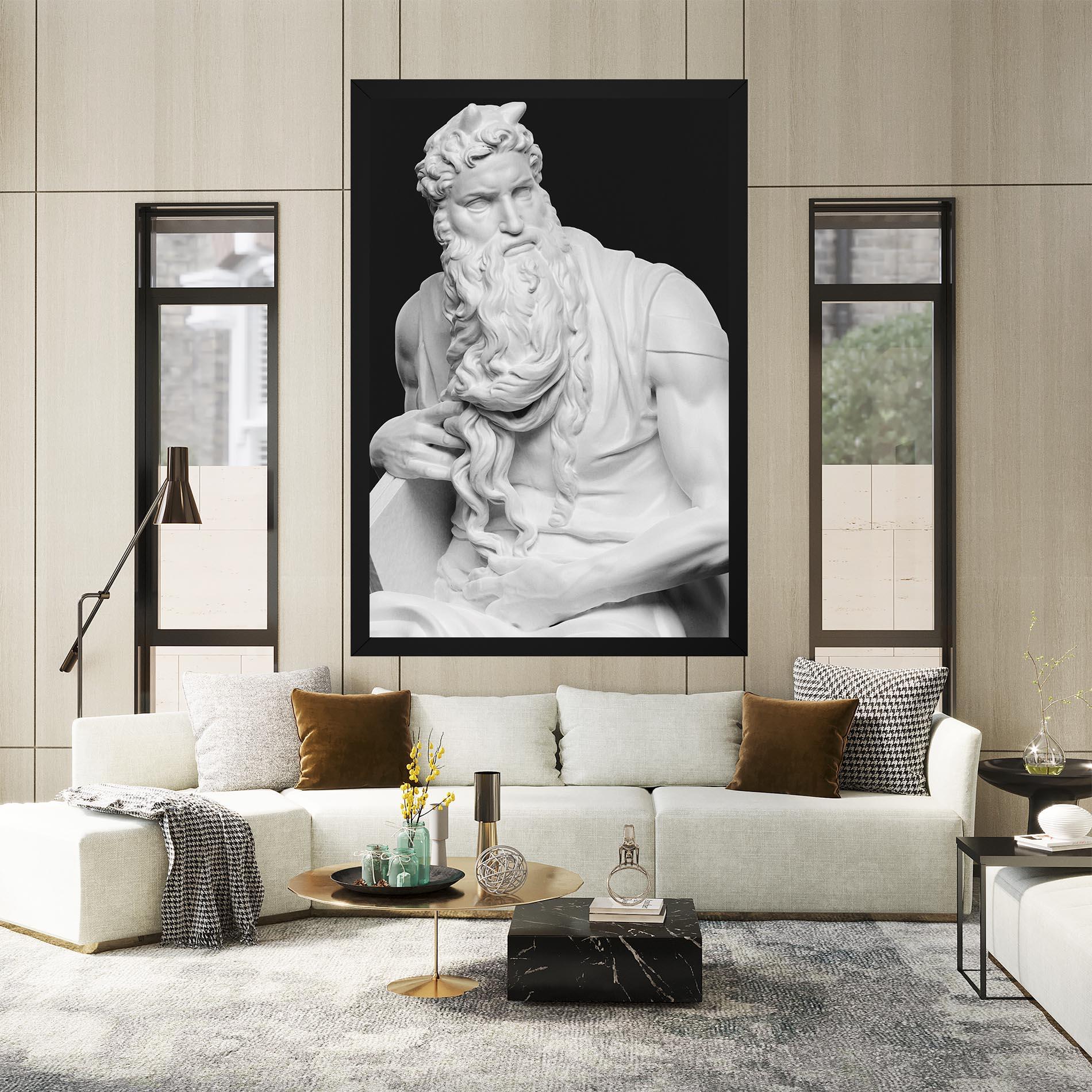Leinwandbild Moses Statue mockup 2