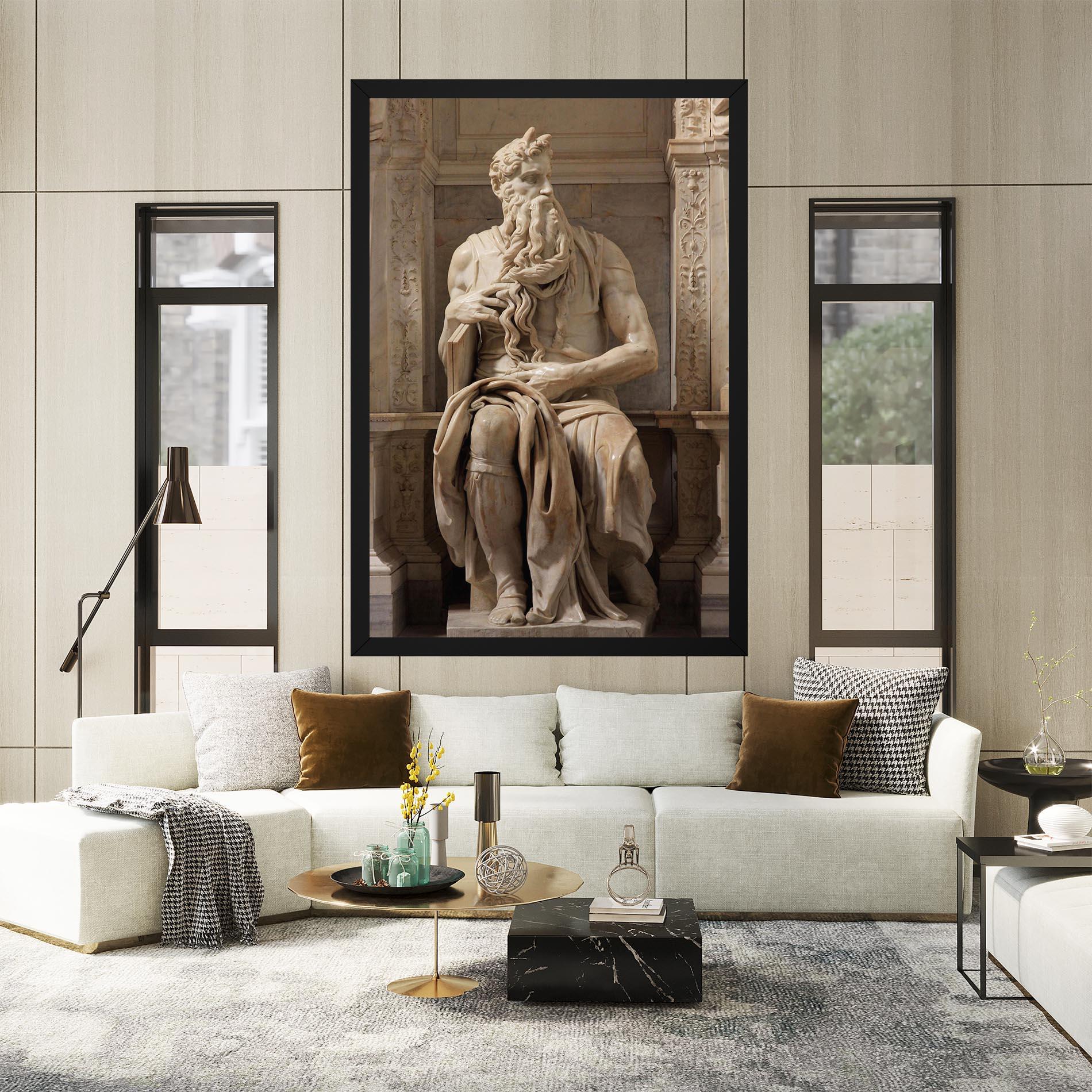 Leinwandbild Statue Moses mockup 2