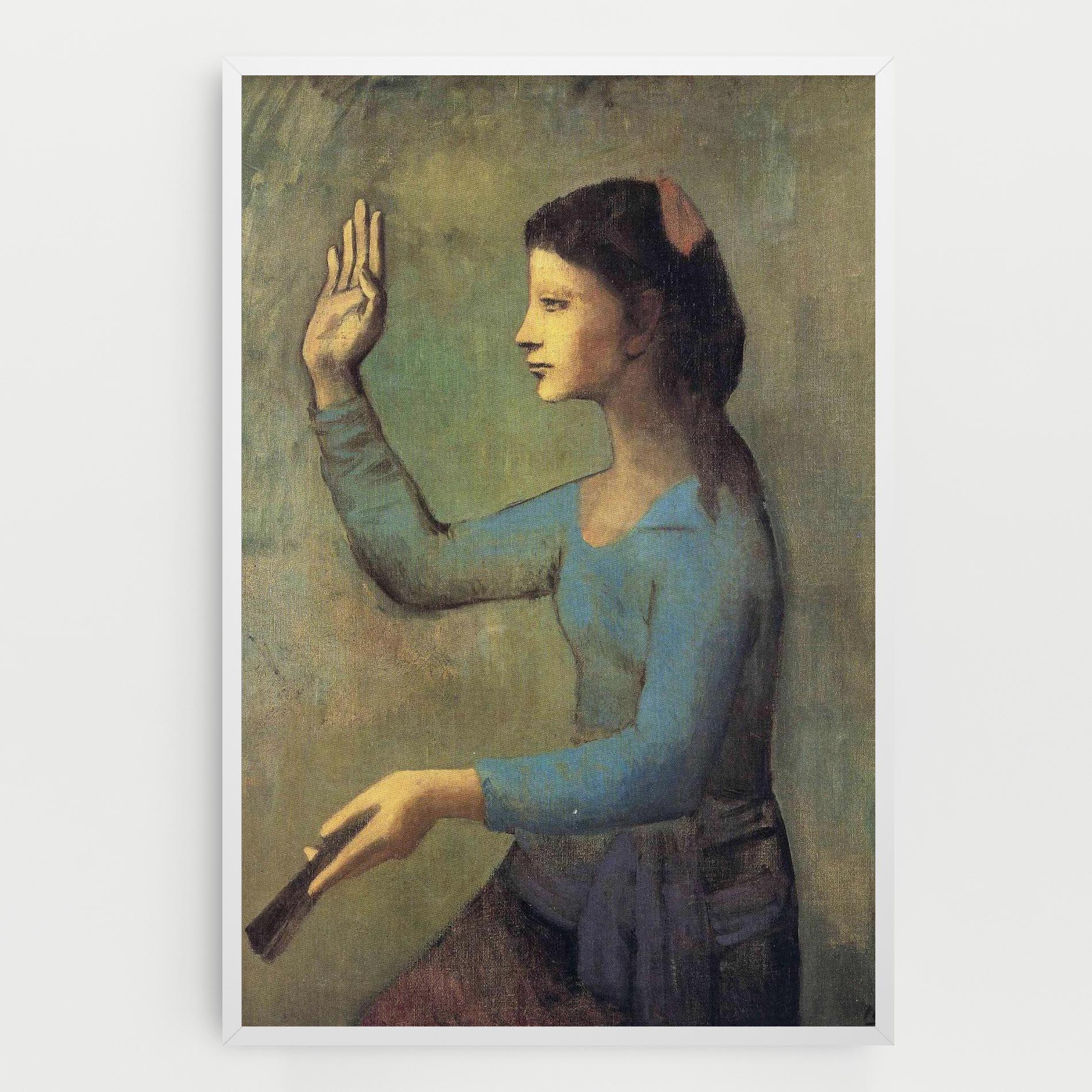 Leinwandbild Lady With A Fan mockup 0