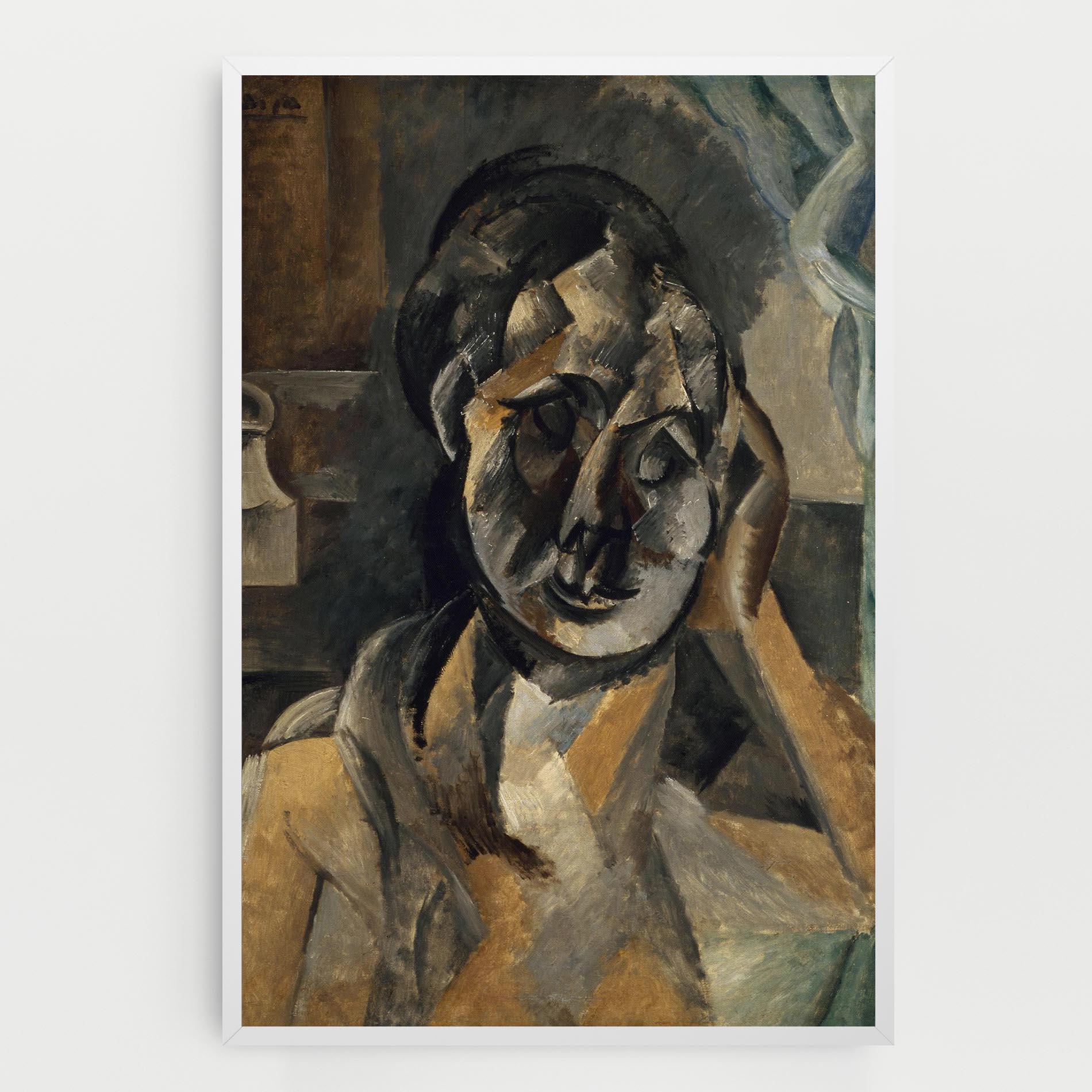 Leinwandbild Woman With Mustard mockup 0