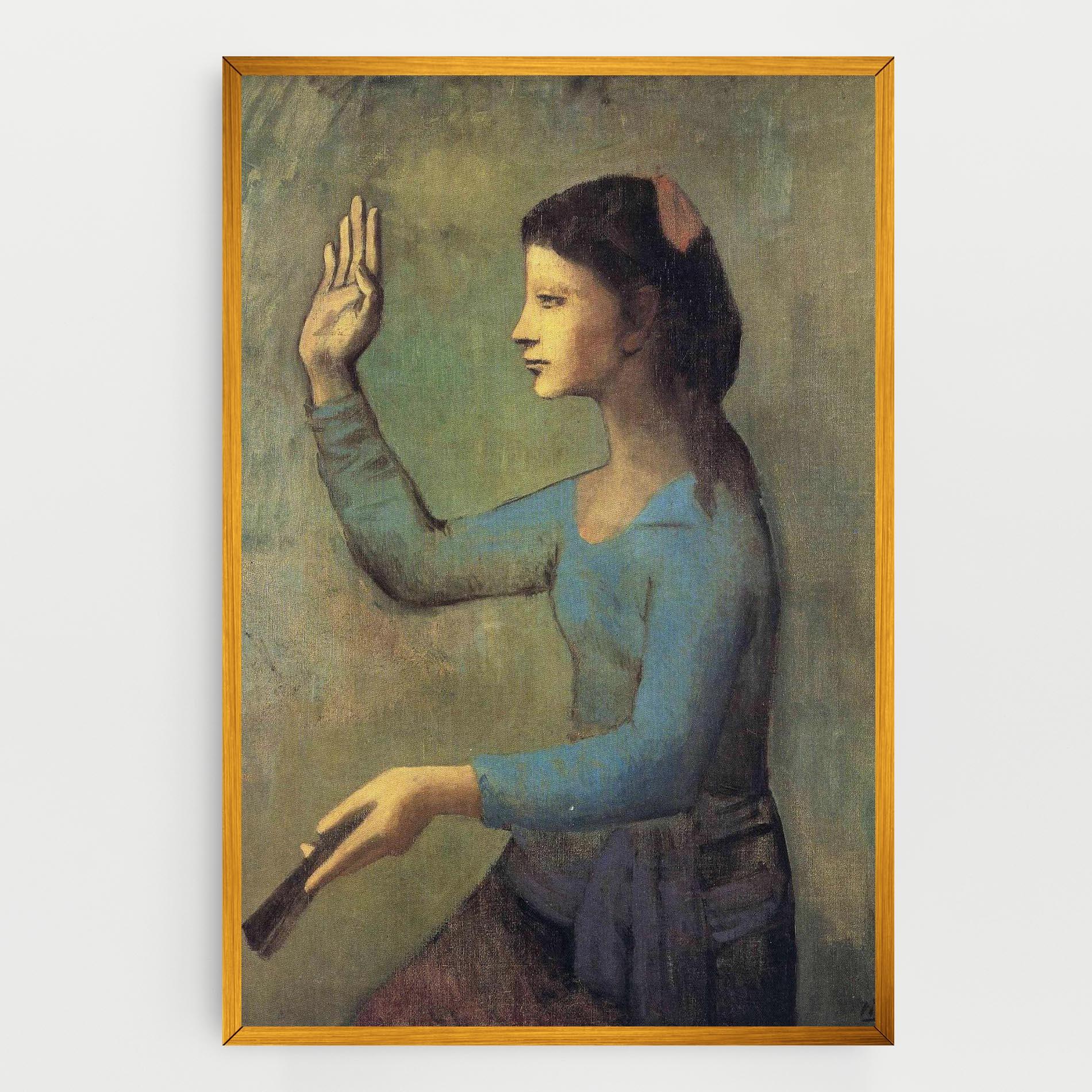 Leinwandbild Lady With A Fan mockup 0