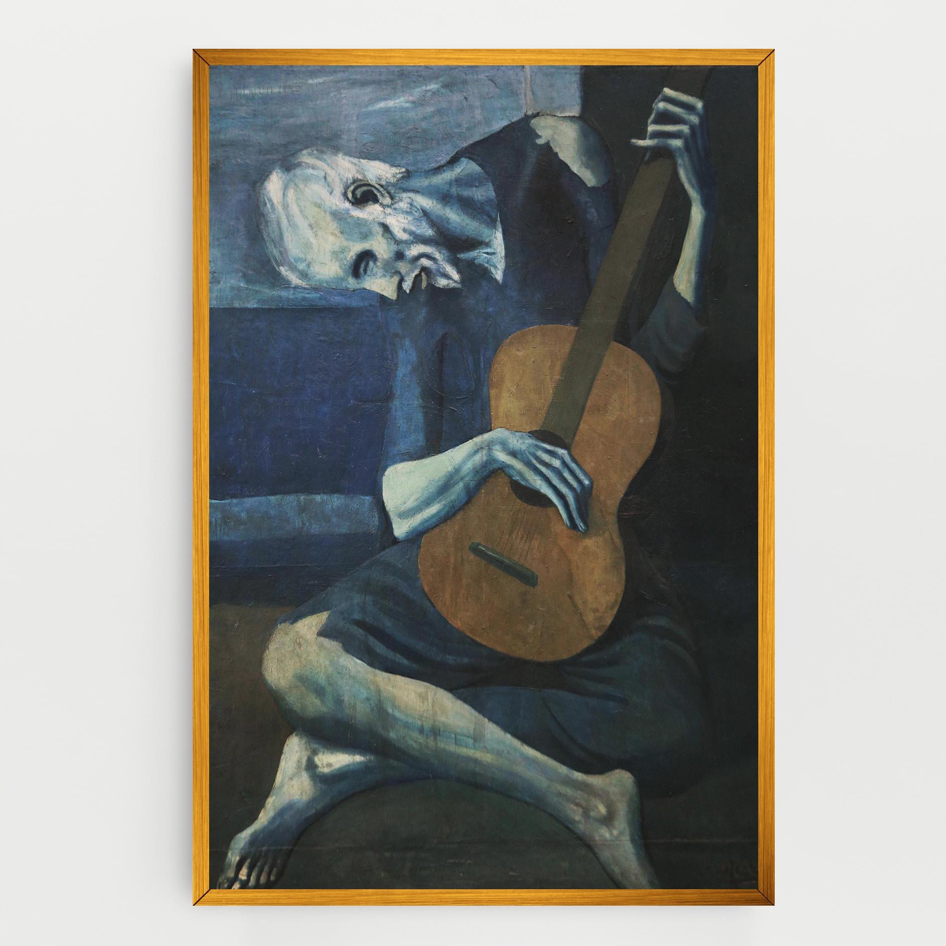 Leinwandbild Old Guitarist mockup 0